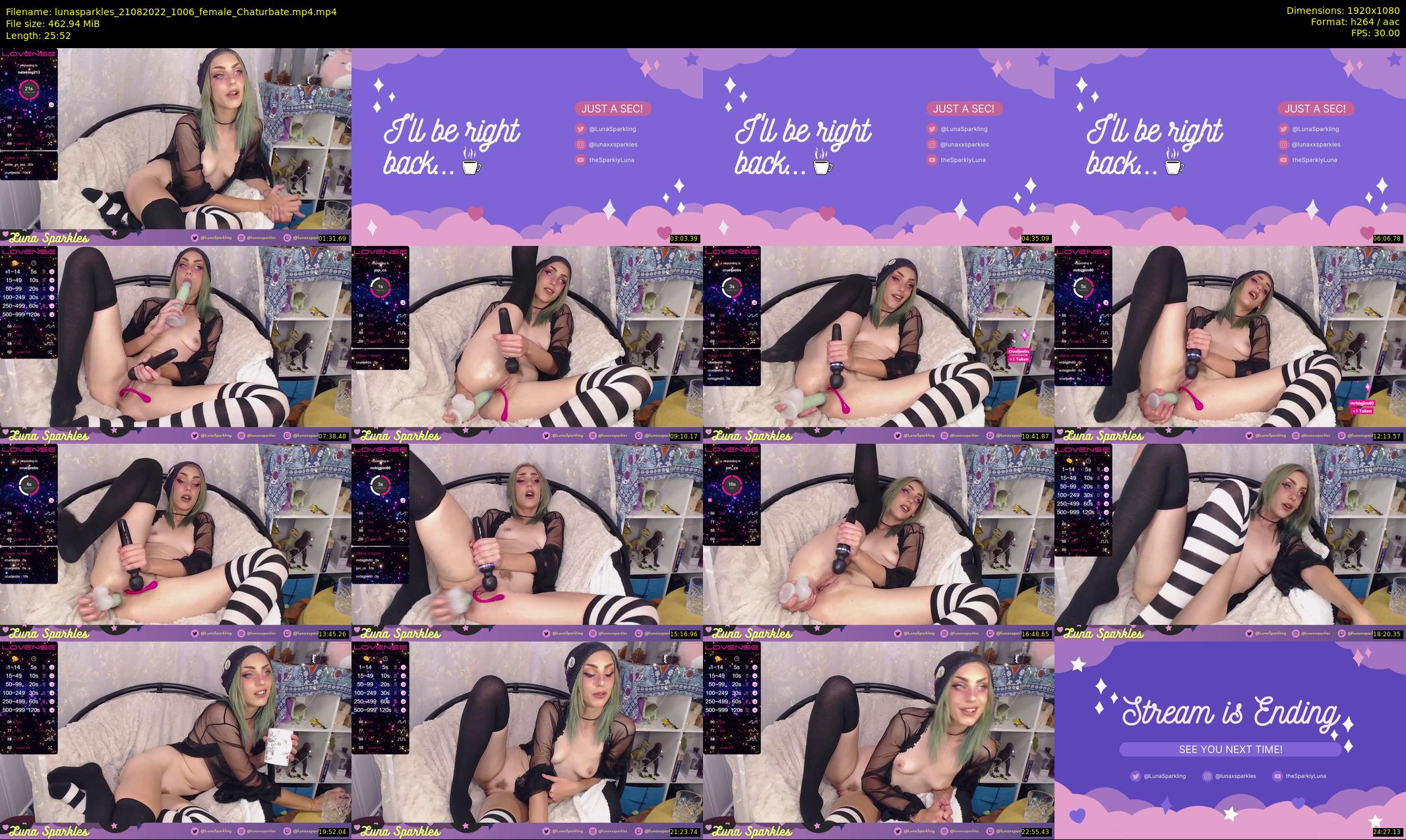 lunasparkles — 26 minute Chaturbate female cam show recording, 1080p, Aug 21, 2022