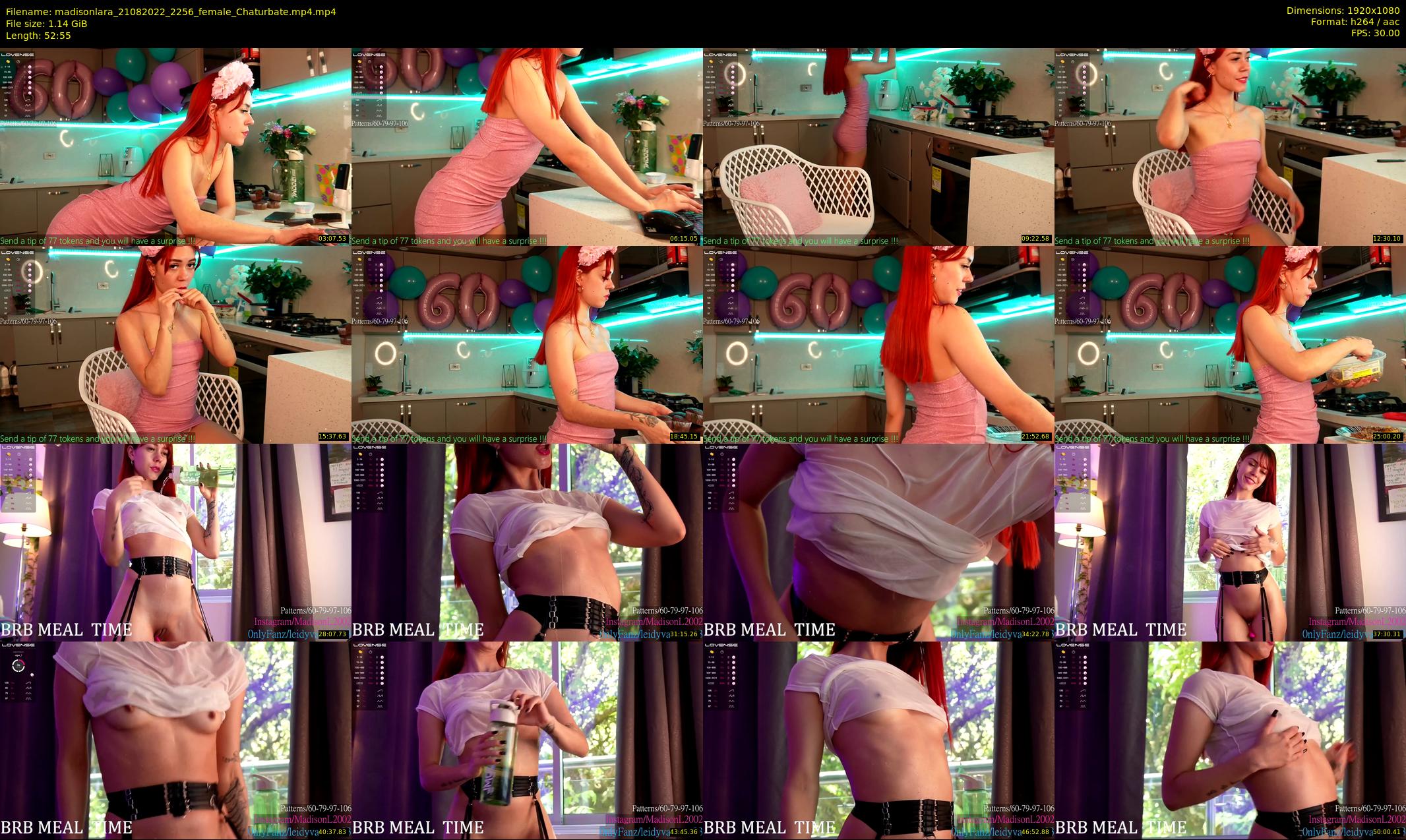 madisonlara — 53 minute Chaturbate female cam show recording, 1080p, Aug 21, 2022