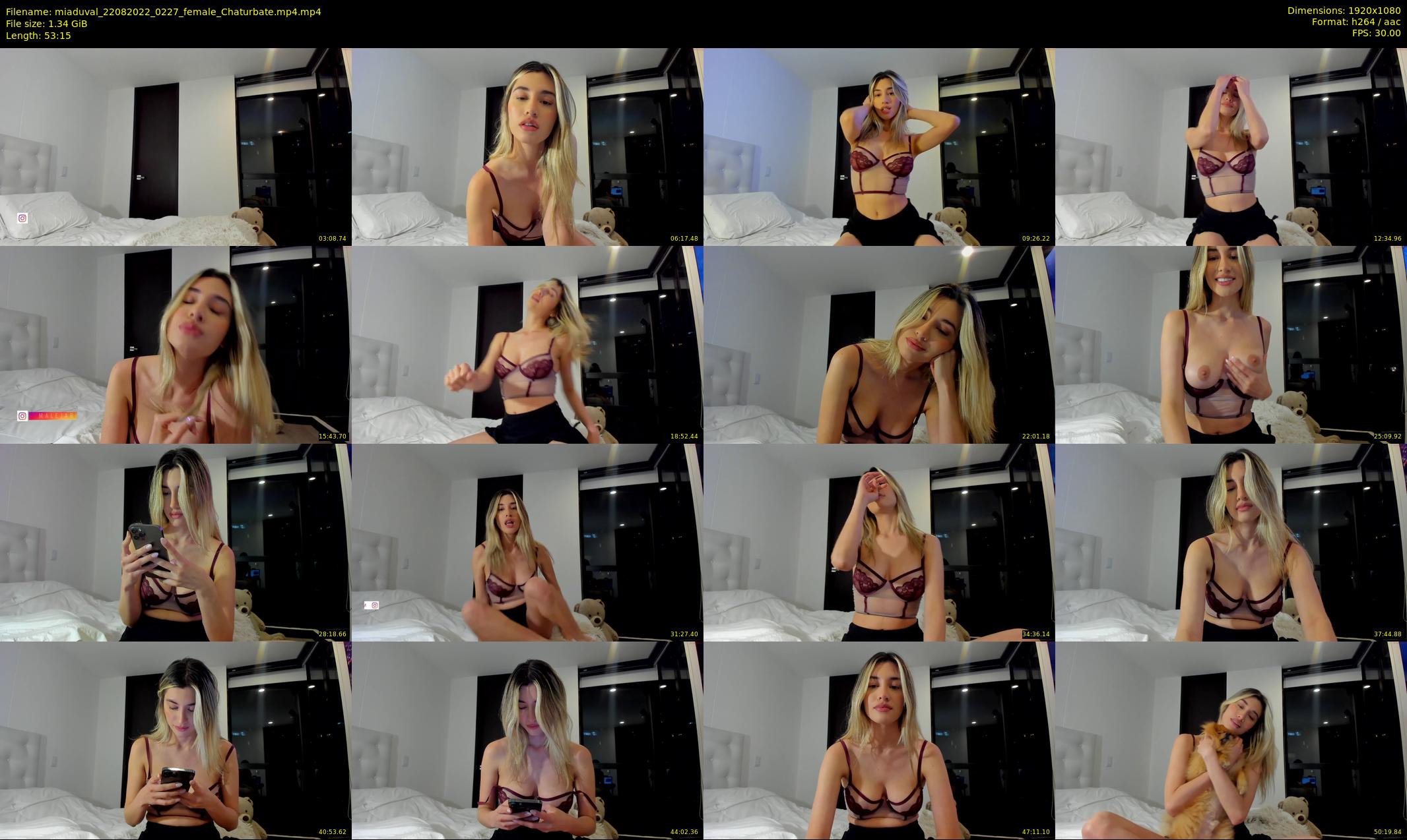 miaduval — 54 minute Chaturbate female cam show recording, 1080p, Aug 22, 2022