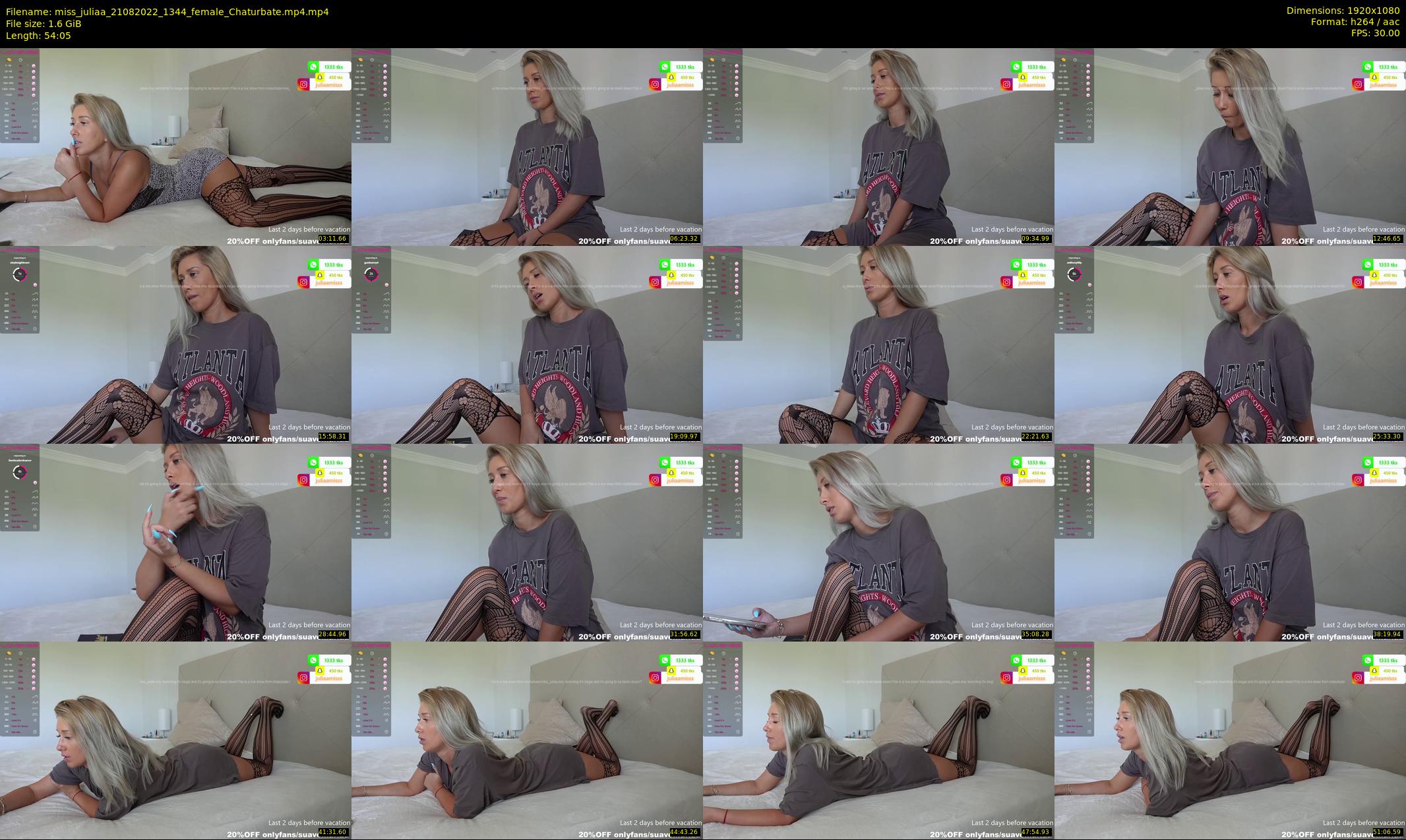 miss_juliaa — 55 minute Chaturbate female cam show recording, 1080p, Aug 21, 2022