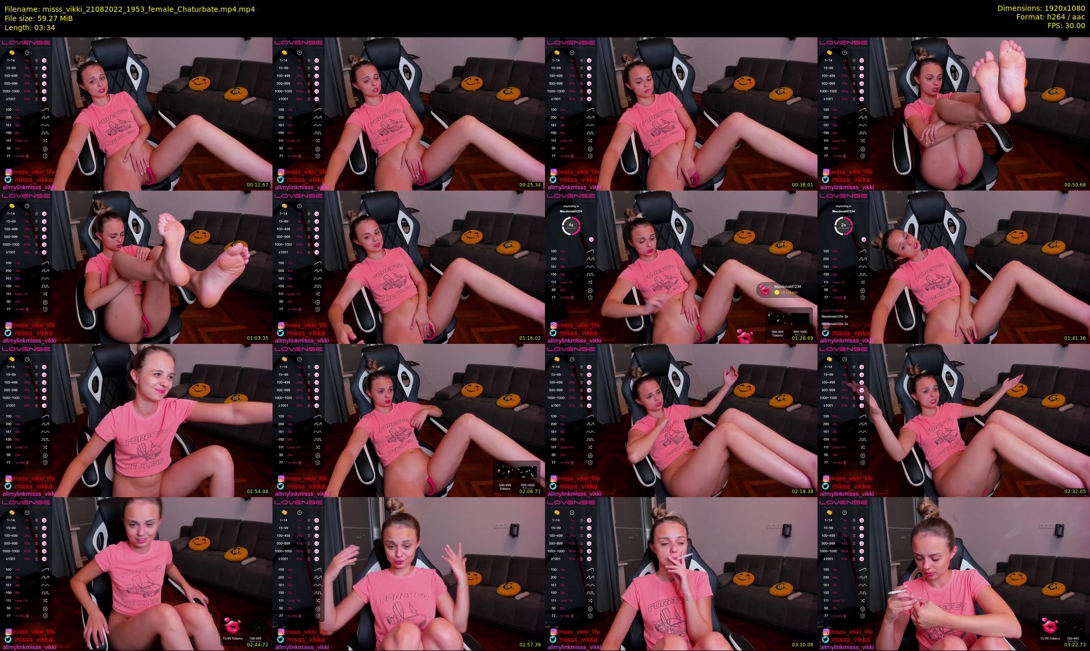 misss_vikki — 4 minute Chaturbate female cam show recording, 1080p, Aug 21, 2022