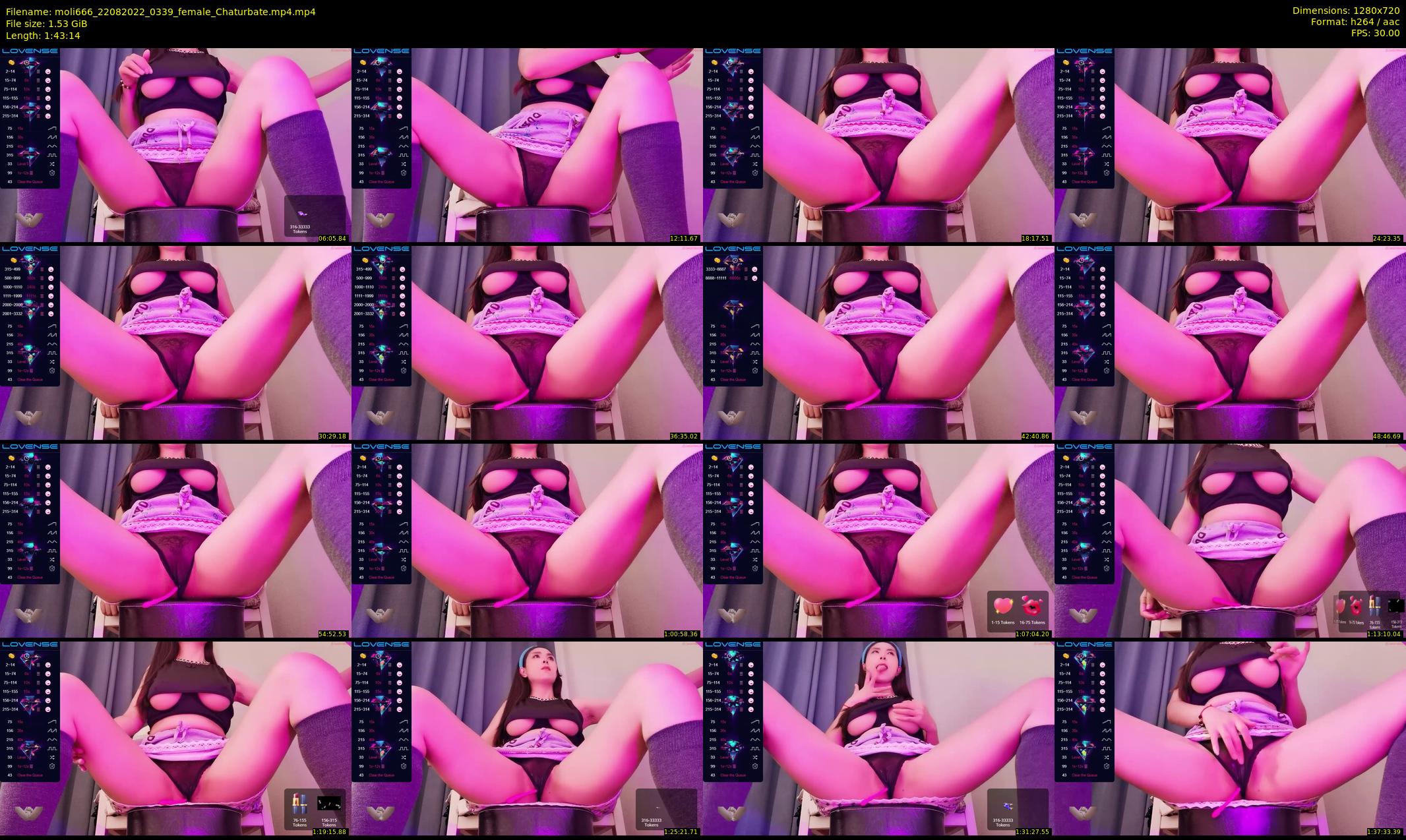 moli666 — 104 minute Chaturbate female cam show recording, 720p, Aug 22, 2022