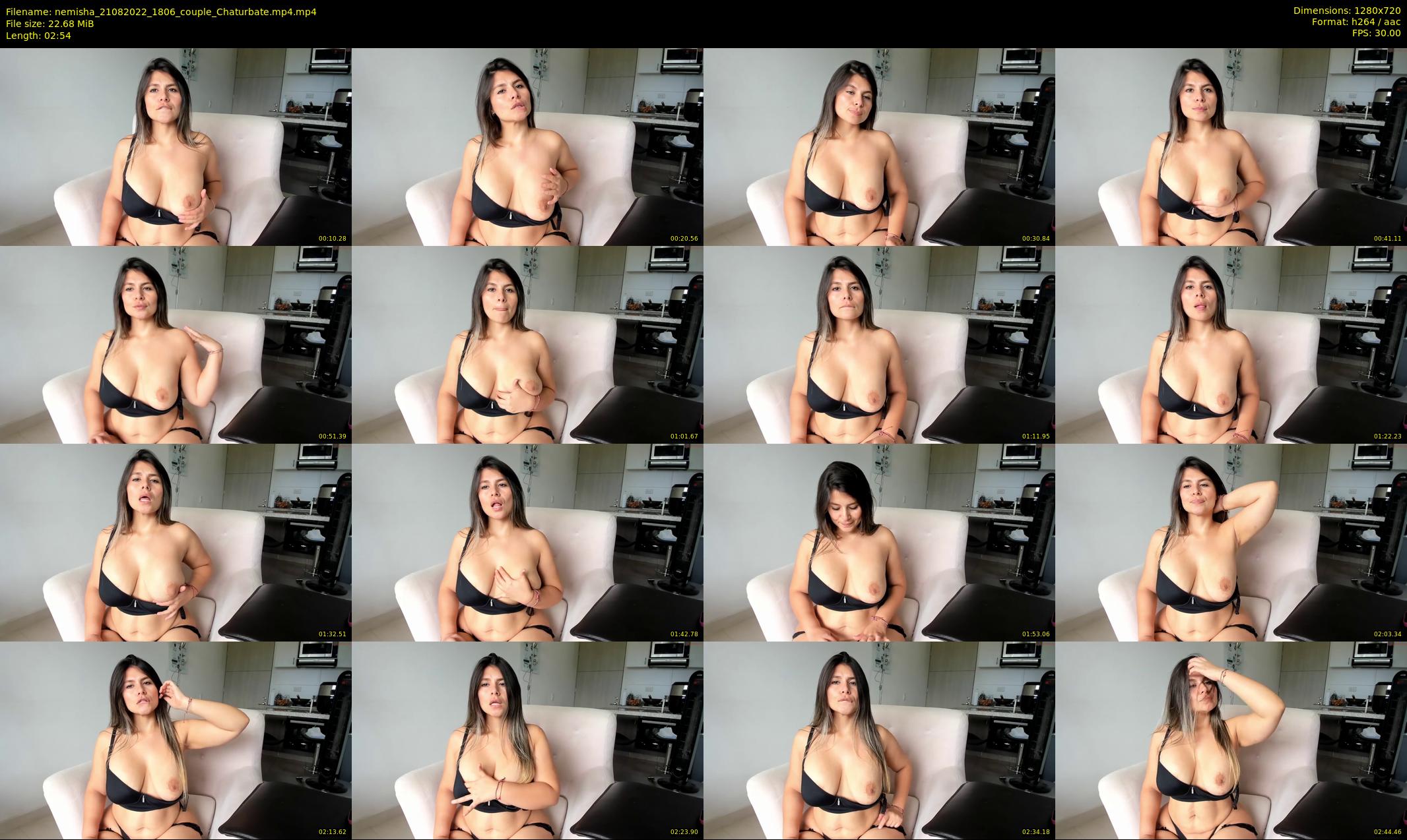 nemisha — 3 minute Chaturbate female cam show recording, 720p, Aug 21, 2022