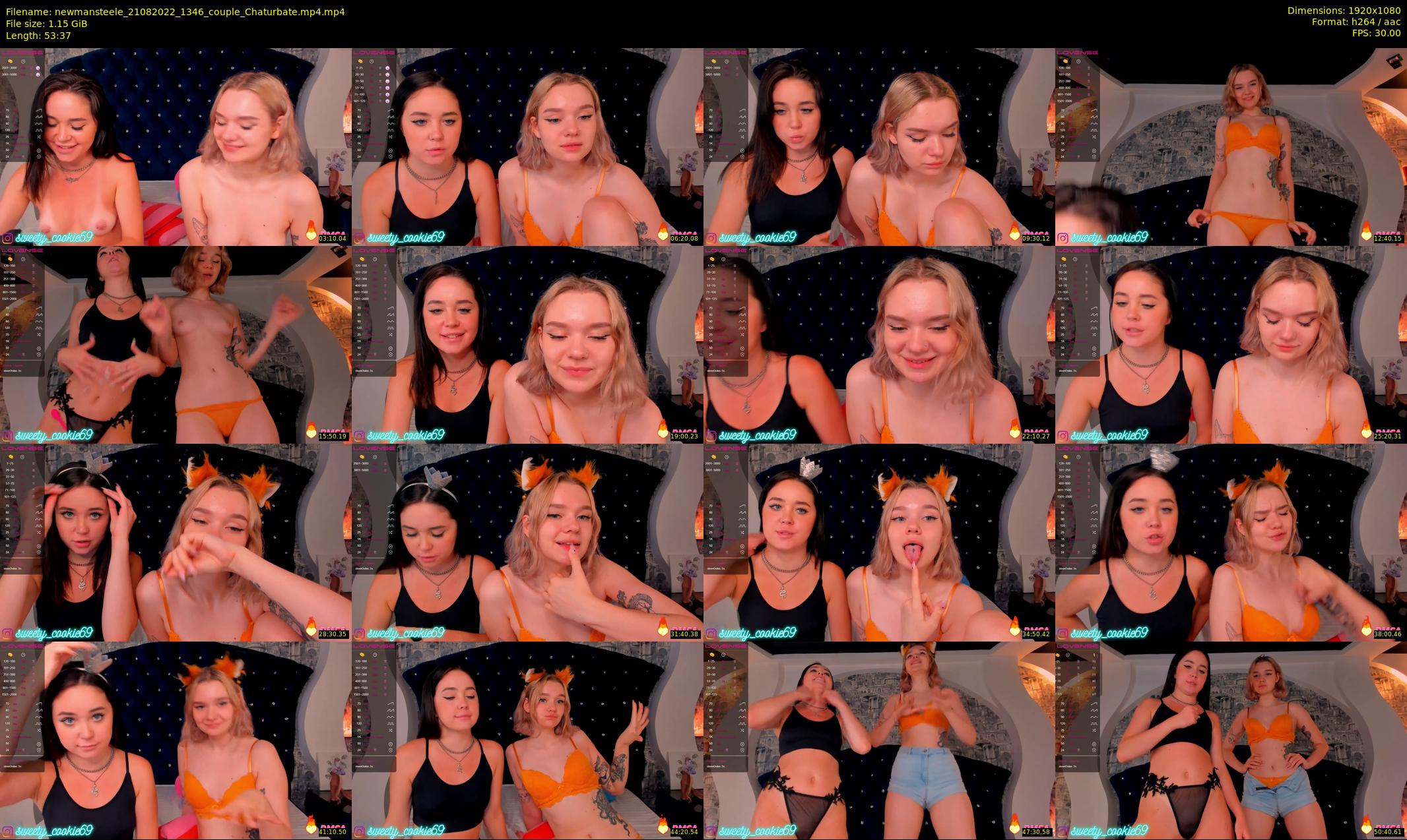 newmansteele — 54 minute Chaturbate couple cam show recording, 1080p, Aug 21, 2022