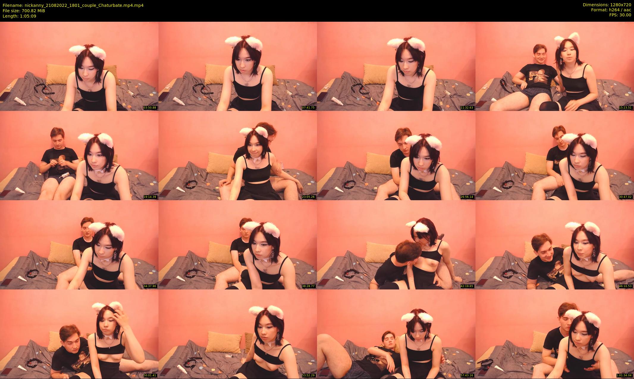 nickanny — 66 minute Chaturbate couple cam show recording, 720p, Aug 21, 2022