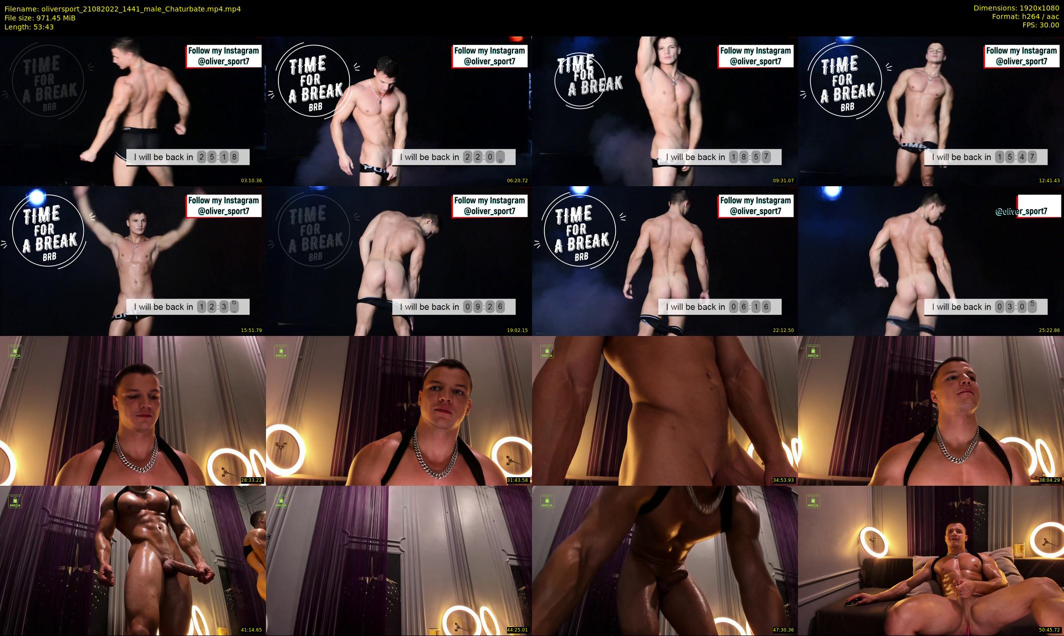 oliversport — 54 minute Chaturbate male cam show recording, 1080p, Aug 21, 2022