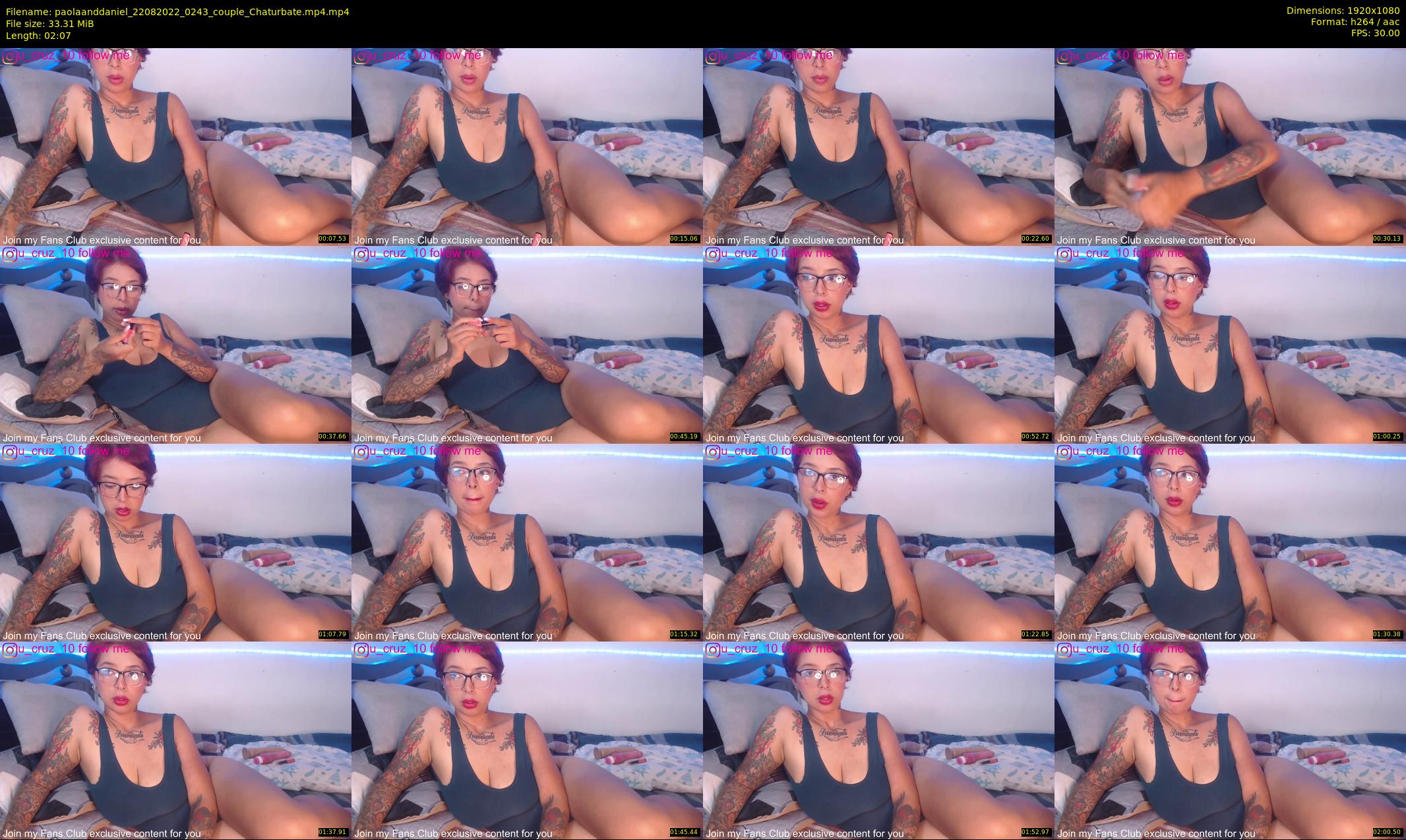 paolaanddaniel — 3 minute Chaturbate couple cam show recording, 1080p, Aug 22, 2022