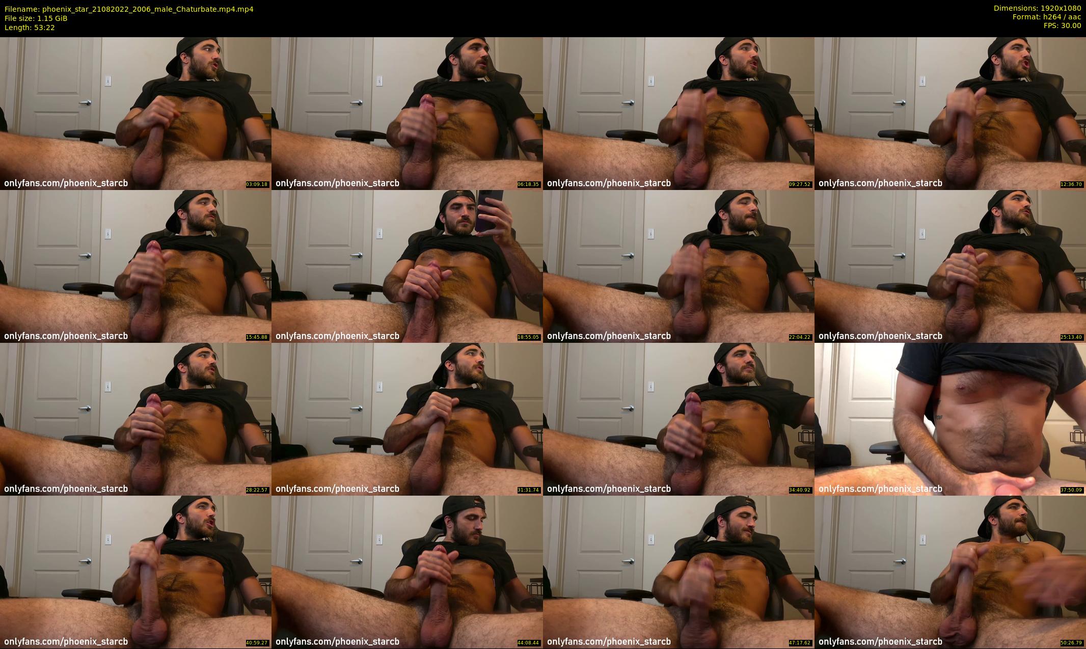 phoenix_star — 54 minute Chaturbate male cam show recording, 1080p, Aug 21, 2022