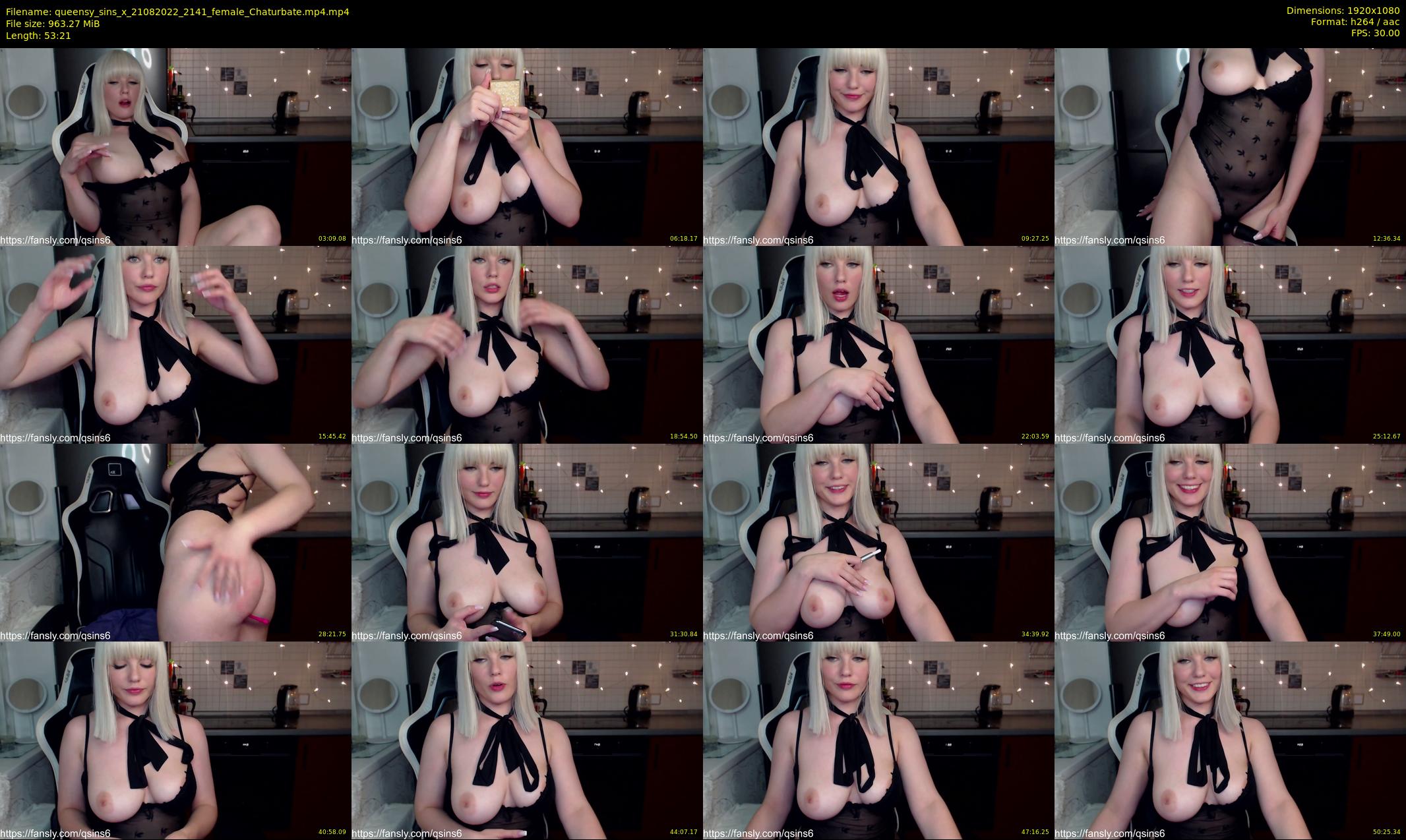 queensy_sins_x — 54 minute Chaturbate female cam show recording, 1080p, Aug 21, 2022