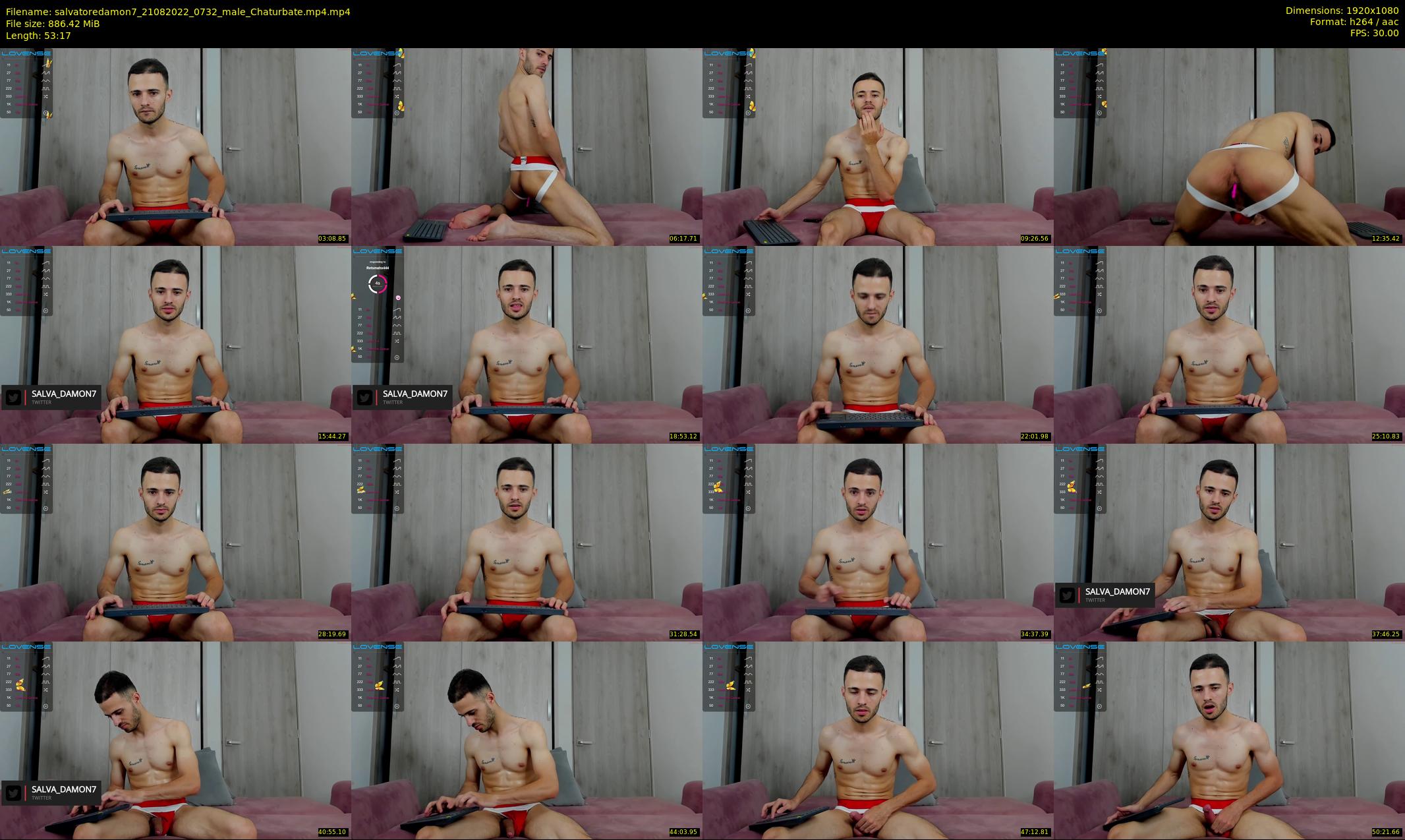 salvatoredamon7 — 54 minute Chaturbate male cam show recording, 1080p, Aug 21, 2022