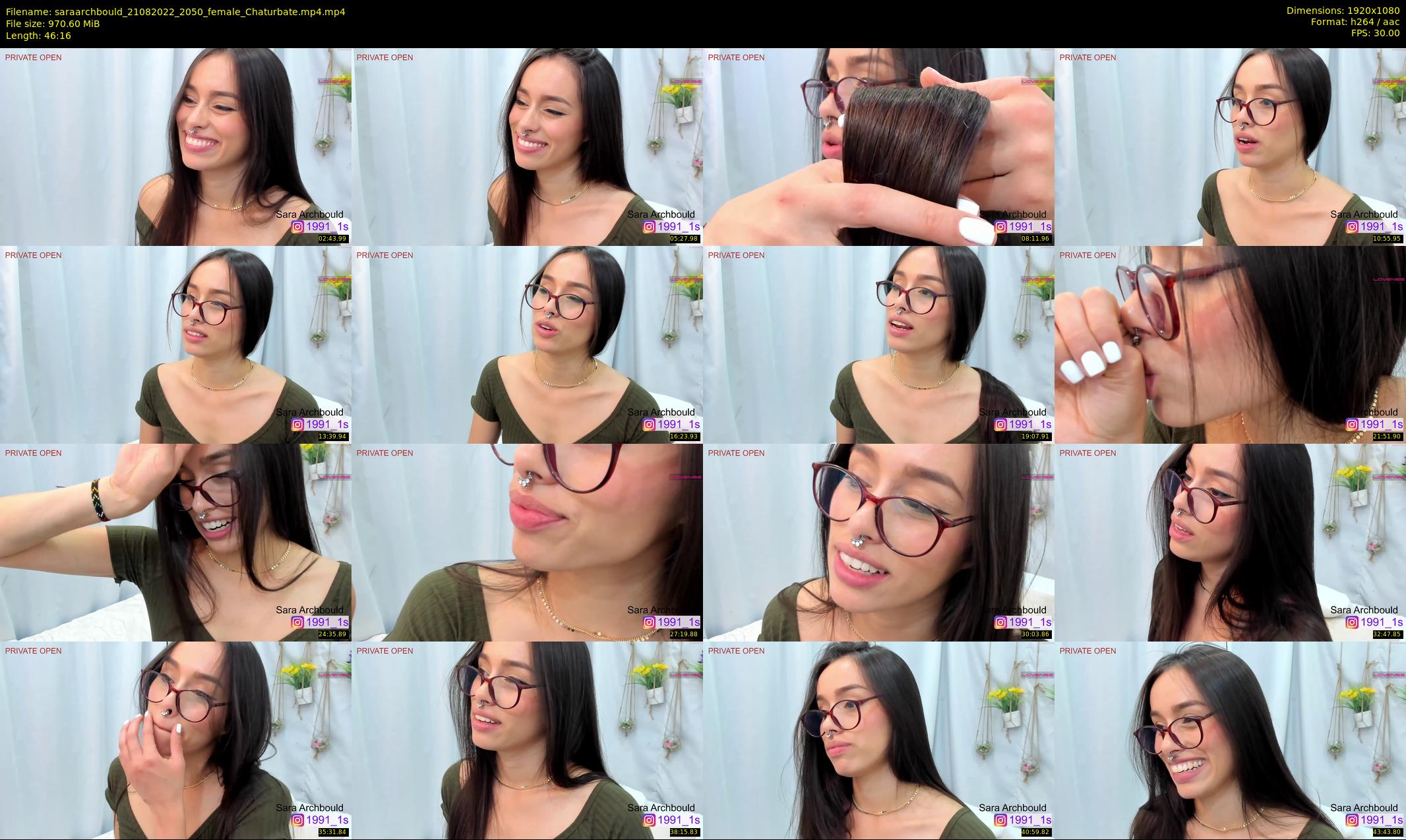 saraarchbould — 47 minute Chaturbate female cam show recording, 1080p, Aug 21, 2022