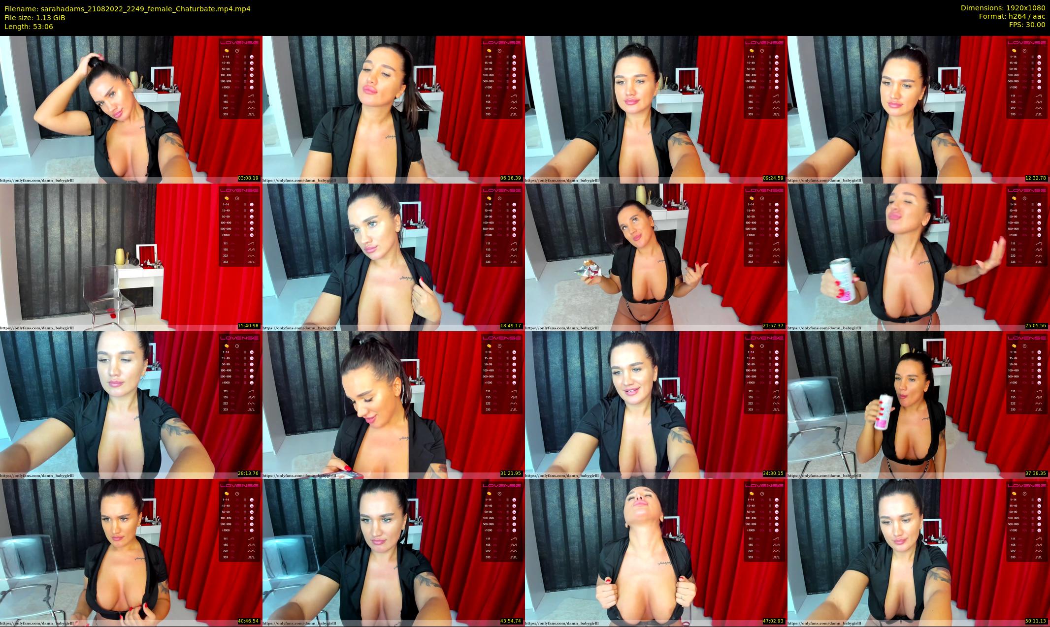 sarahadams — 54 minute Chaturbate female cam show recording, 1080p, Aug 21, 2022