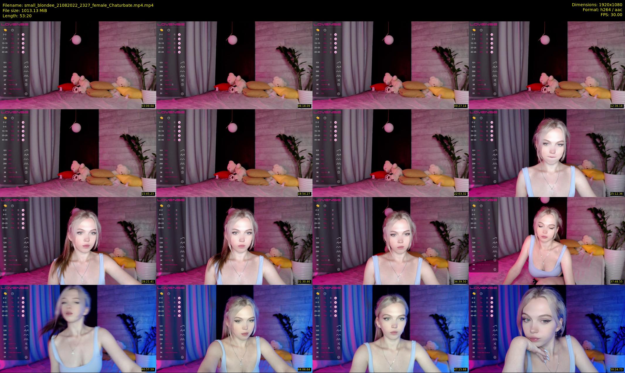 small_blondee — 54 minute Chaturbate female cam show recording, 1080p, Aug 21, 2022