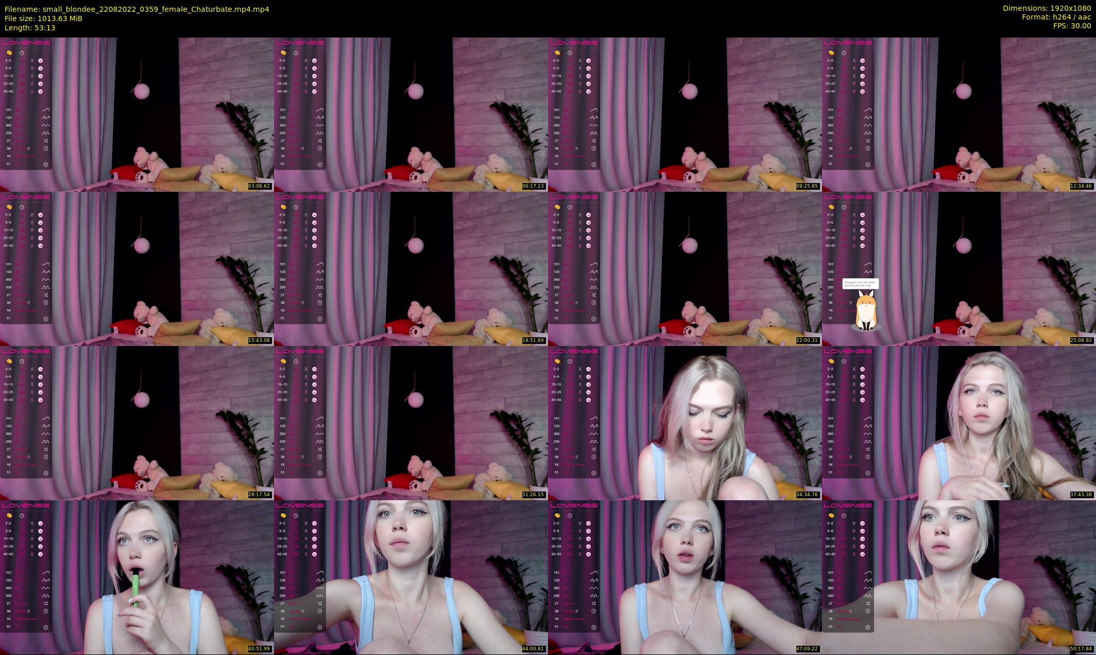 small_blondee — 54 minute Chaturbate female cam show recording, 1080p, Aug 22, 2022
