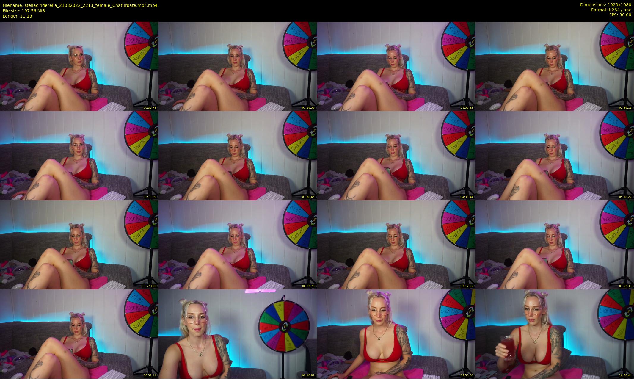 stellacinderella — 12 minute Chaturbate female cam show recording, 1080p, Aug 21, 2022