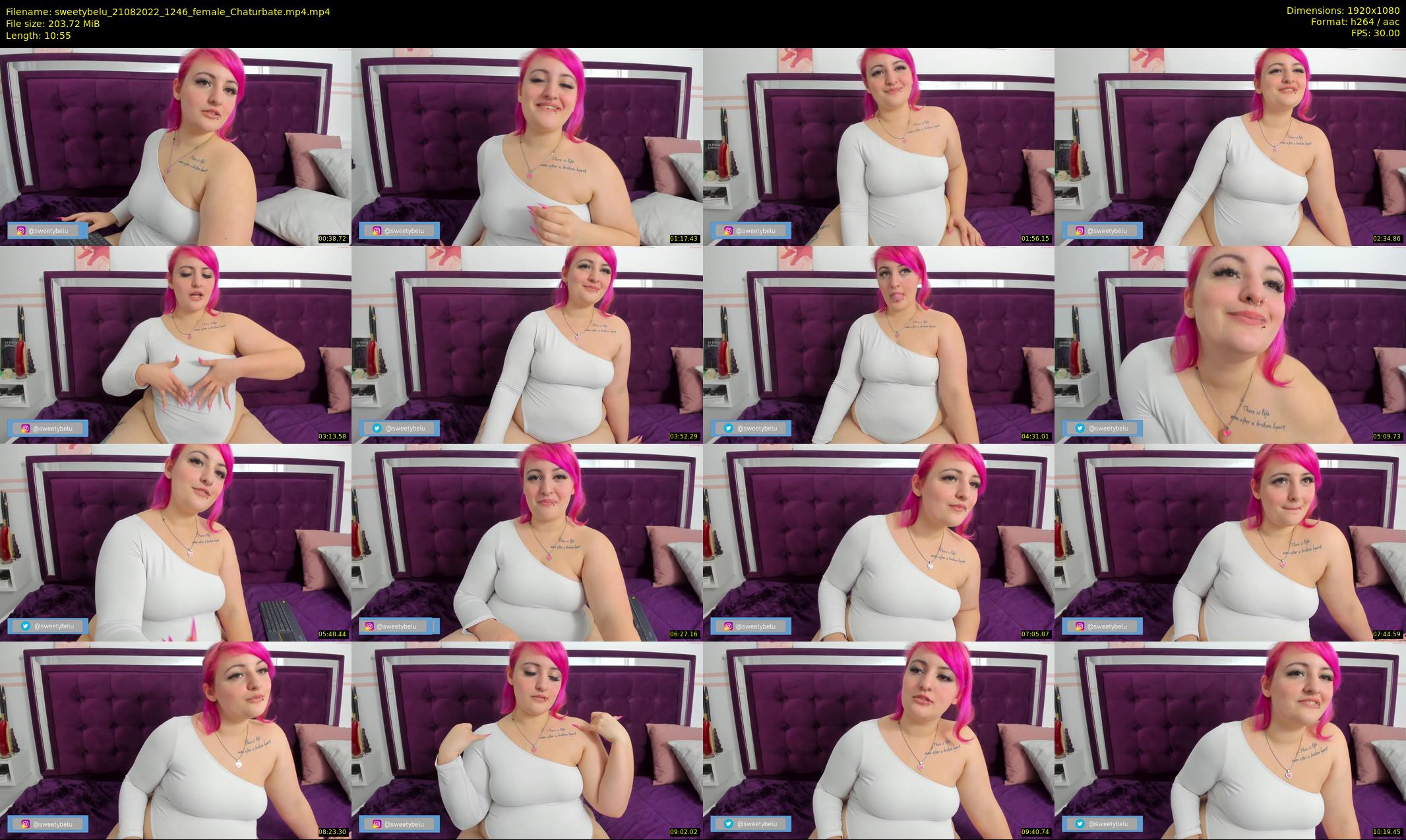 sweetybelu — 11 minute Chaturbate female cam show recording, 1080p, Aug 21, 2022