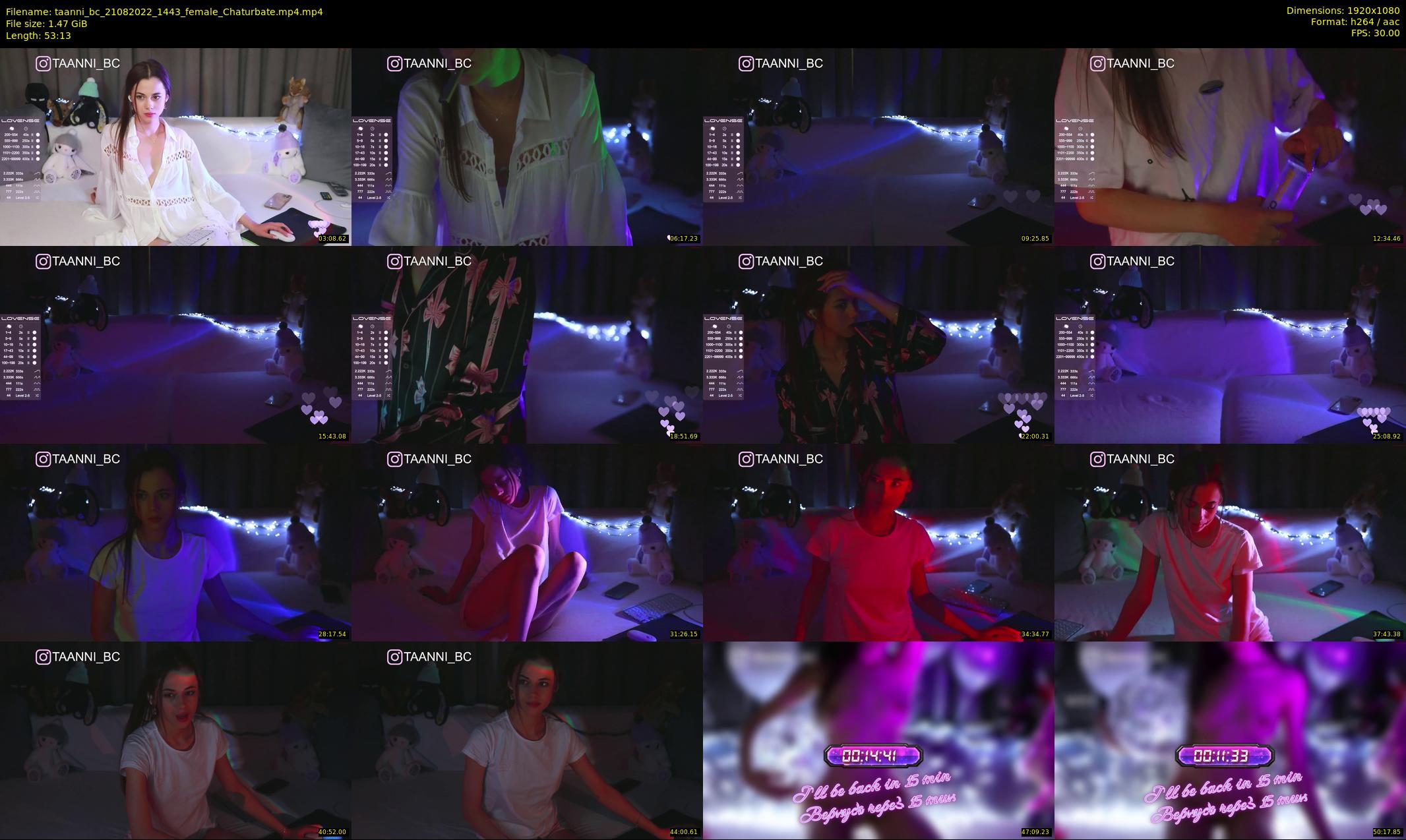 taanni_bc — 54 minute Chaturbate female cam show recording, 1080p, Aug 21, 2022