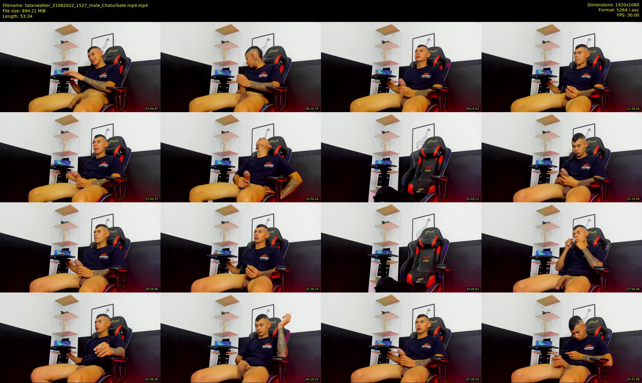 tatanwalker — 54 minute Chaturbate male cam show recording, 1080p, Aug 21, 2022