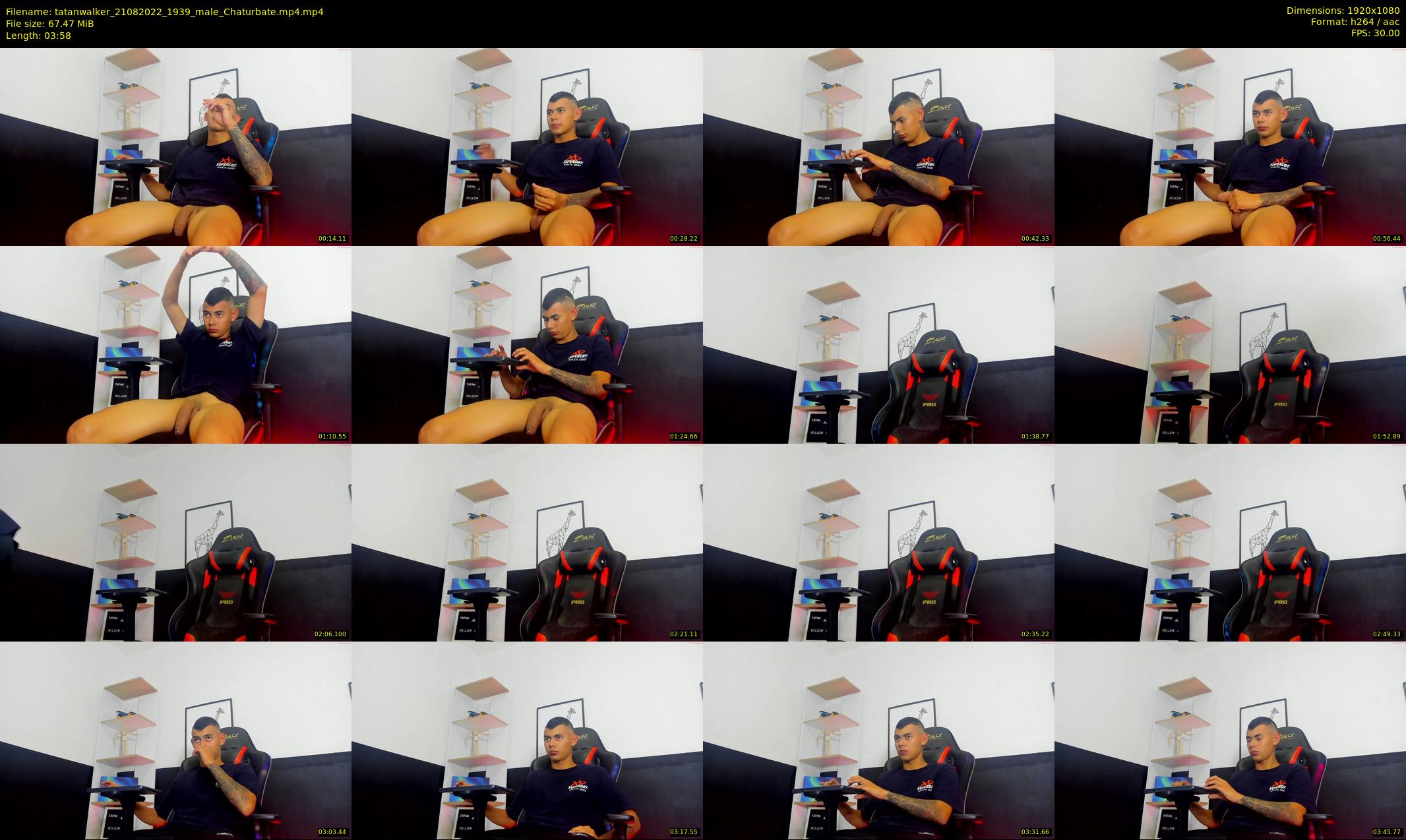 tatanwalker — 4 minute Chaturbate male cam show recording, 1080p, Aug 21, 2022