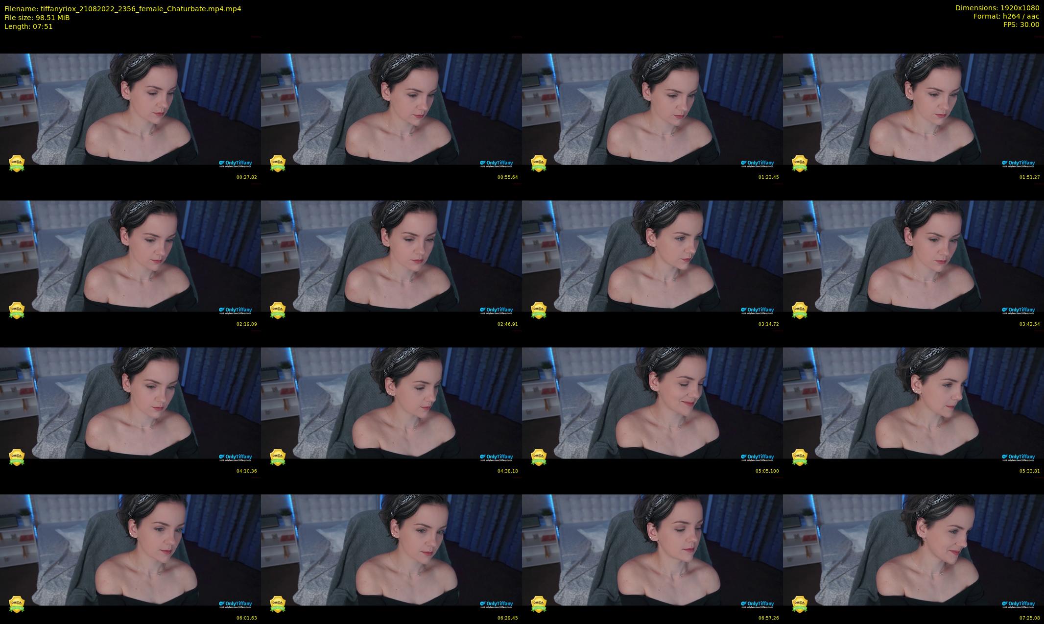 tiffanyriox — 8 minute Chaturbate female cam show recording, 1080p, Aug 21, 2022