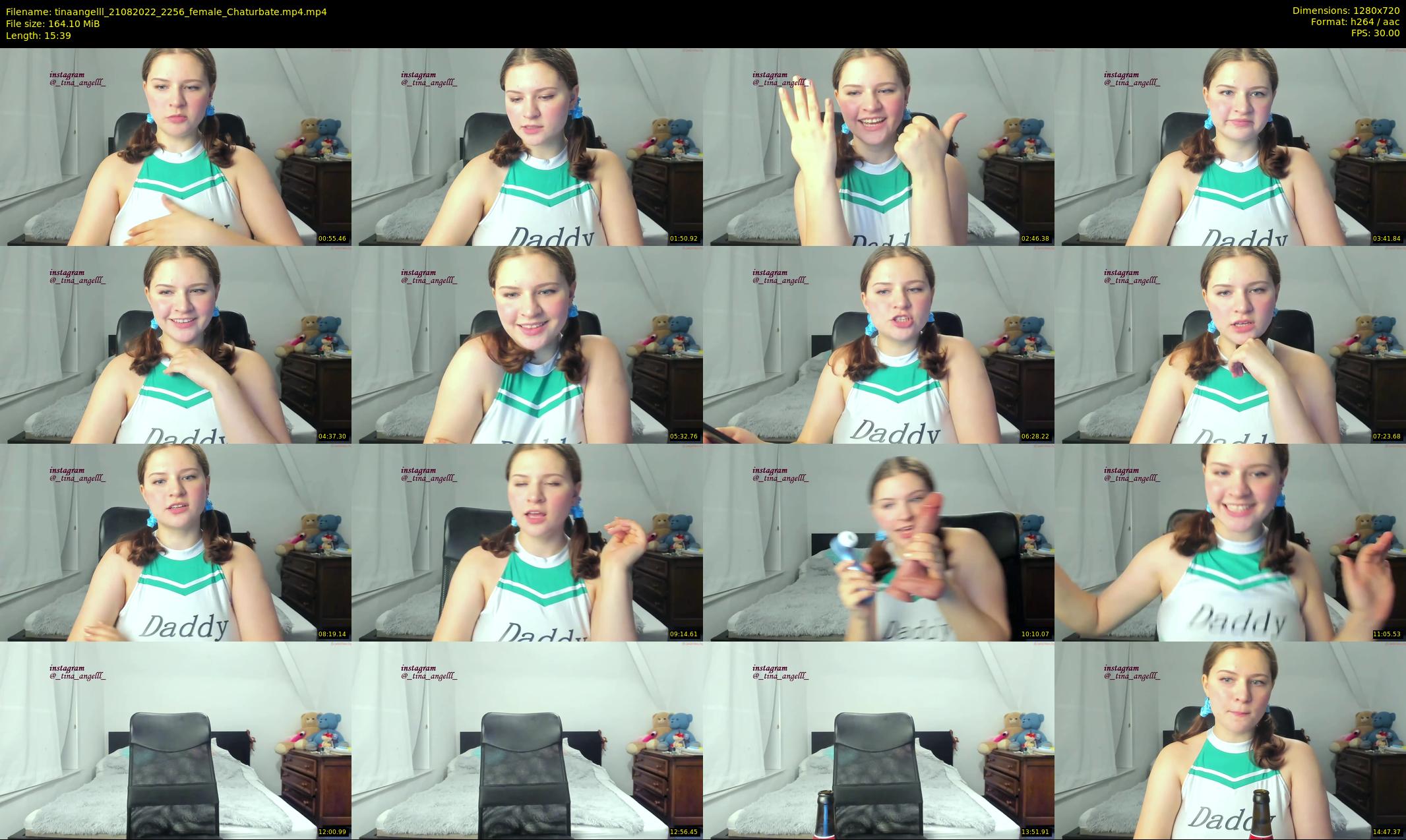 tinaangelll — 16 minute Chaturbate female cam show recording, 720p, Aug 21, 2022