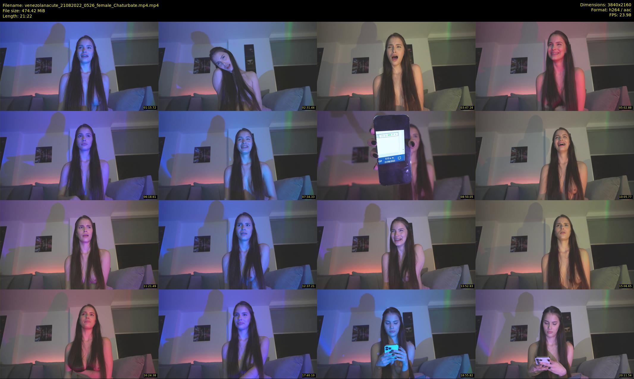 venezolanacute — 22 minute Chaturbate female cam show recording, 4K, Aug 21, 2022