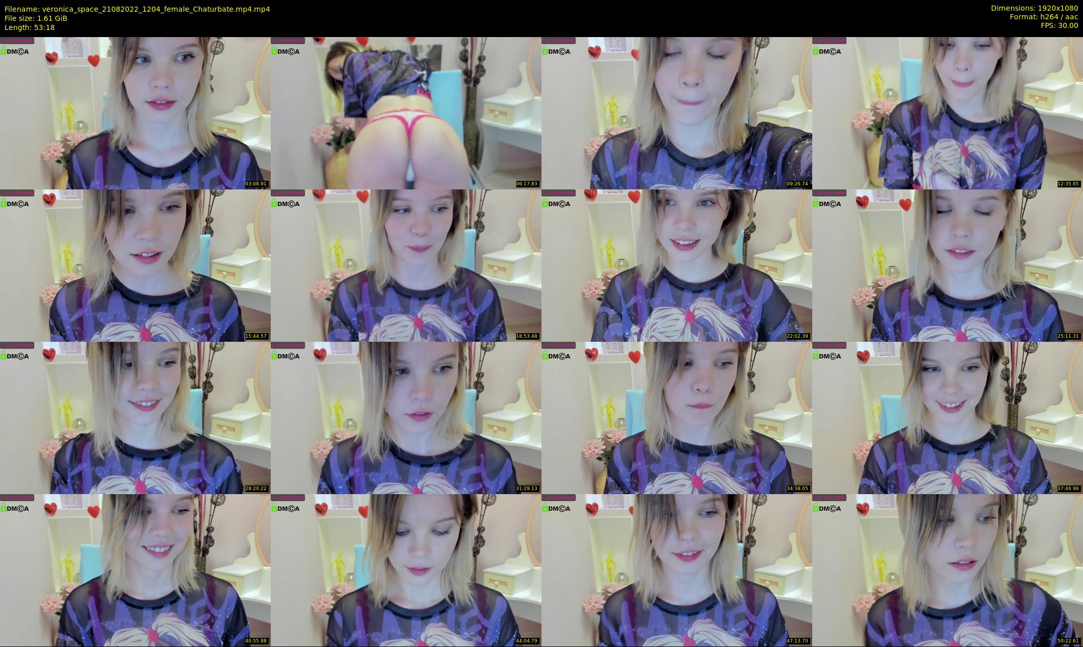 veronica_space — 54 minute Chaturbate female cam show recording, 1080p, Aug 21, 2022