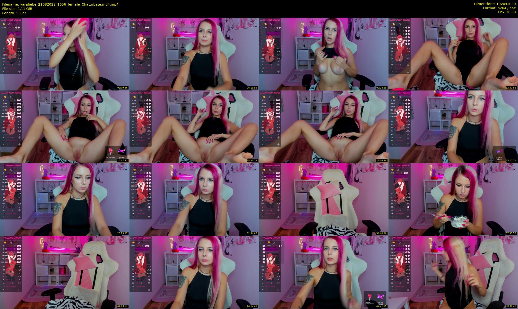 yaraliebe — 54 minute Chaturbate female cam show recording, 1080p, Aug 21, 2022