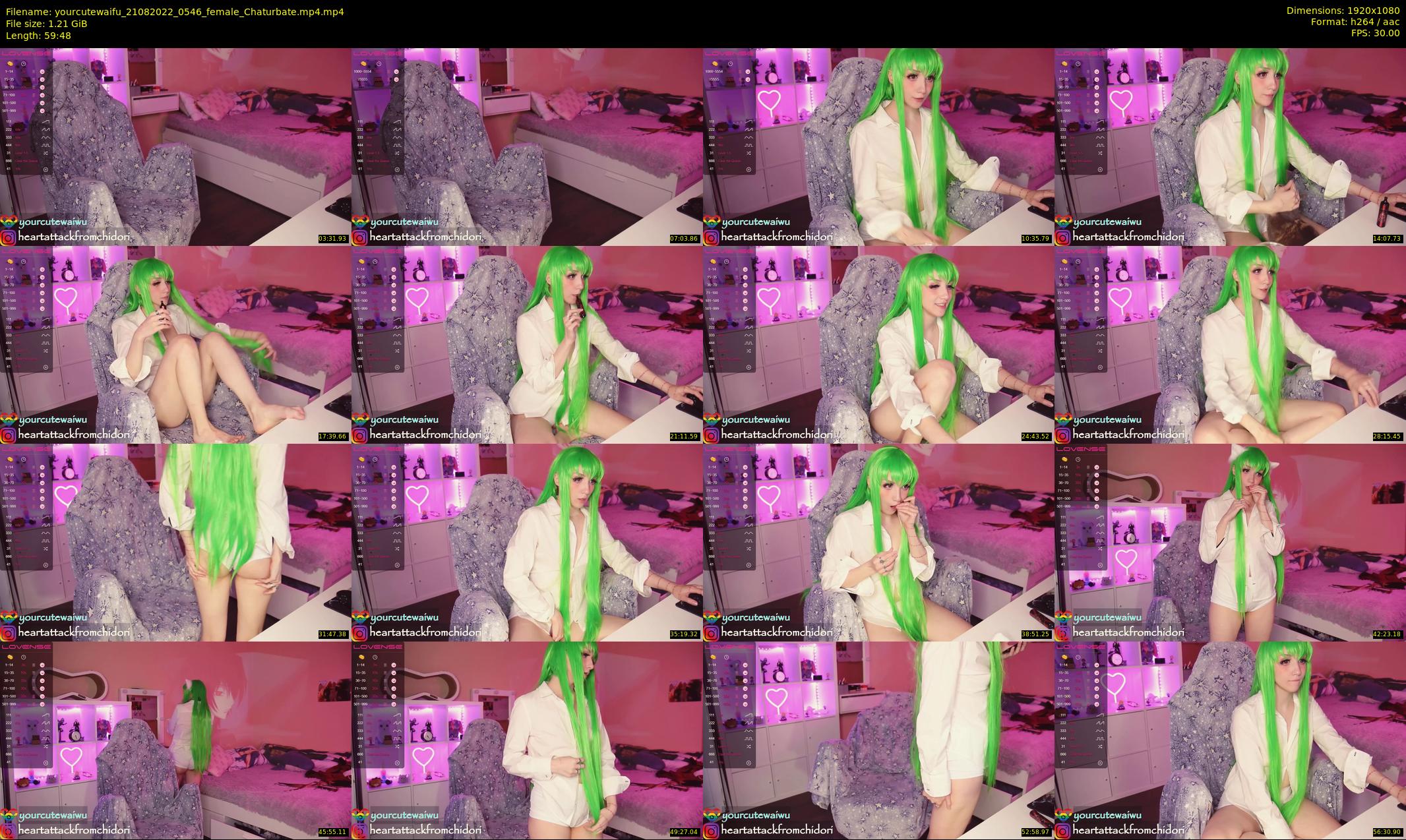 yourcutewaifu — 60 minute Chaturbate female cam show recording, 1080p, Aug 21, 2022