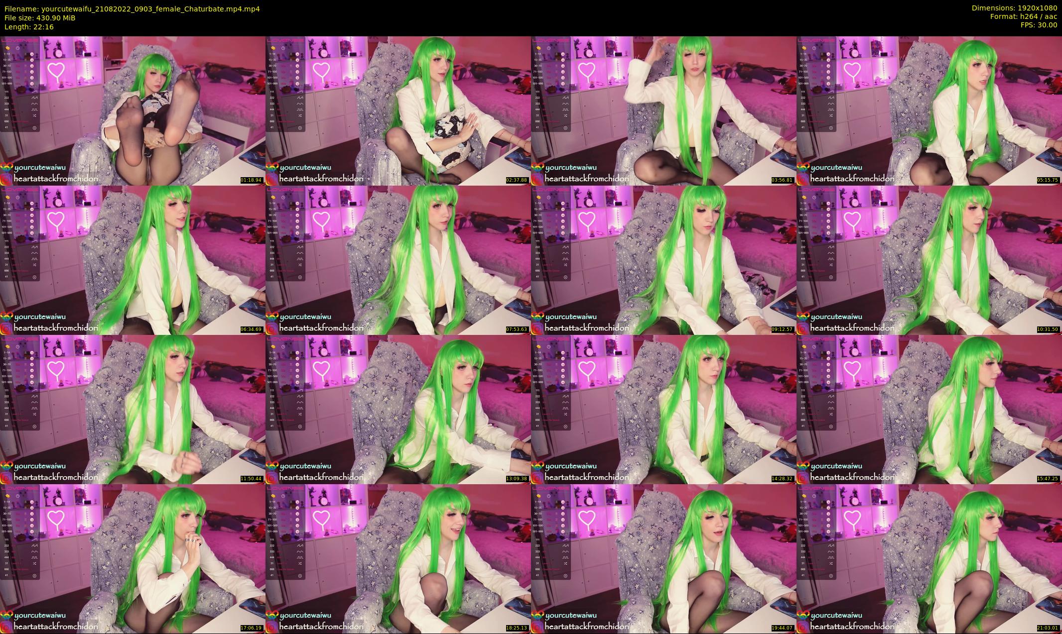 yourcutewaifu — 23 minute Chaturbate female cam show recording, 1080p, Aug 21, 2022