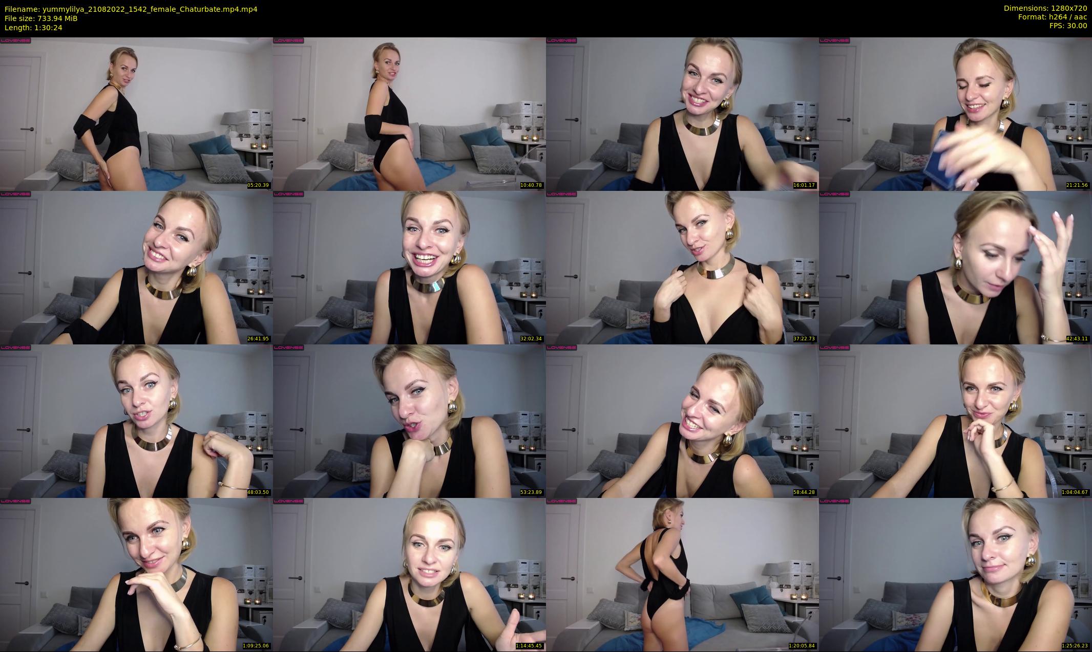 yummylilya — 91 minute Chaturbate female cam show recording, 720p, Aug 21, 2022