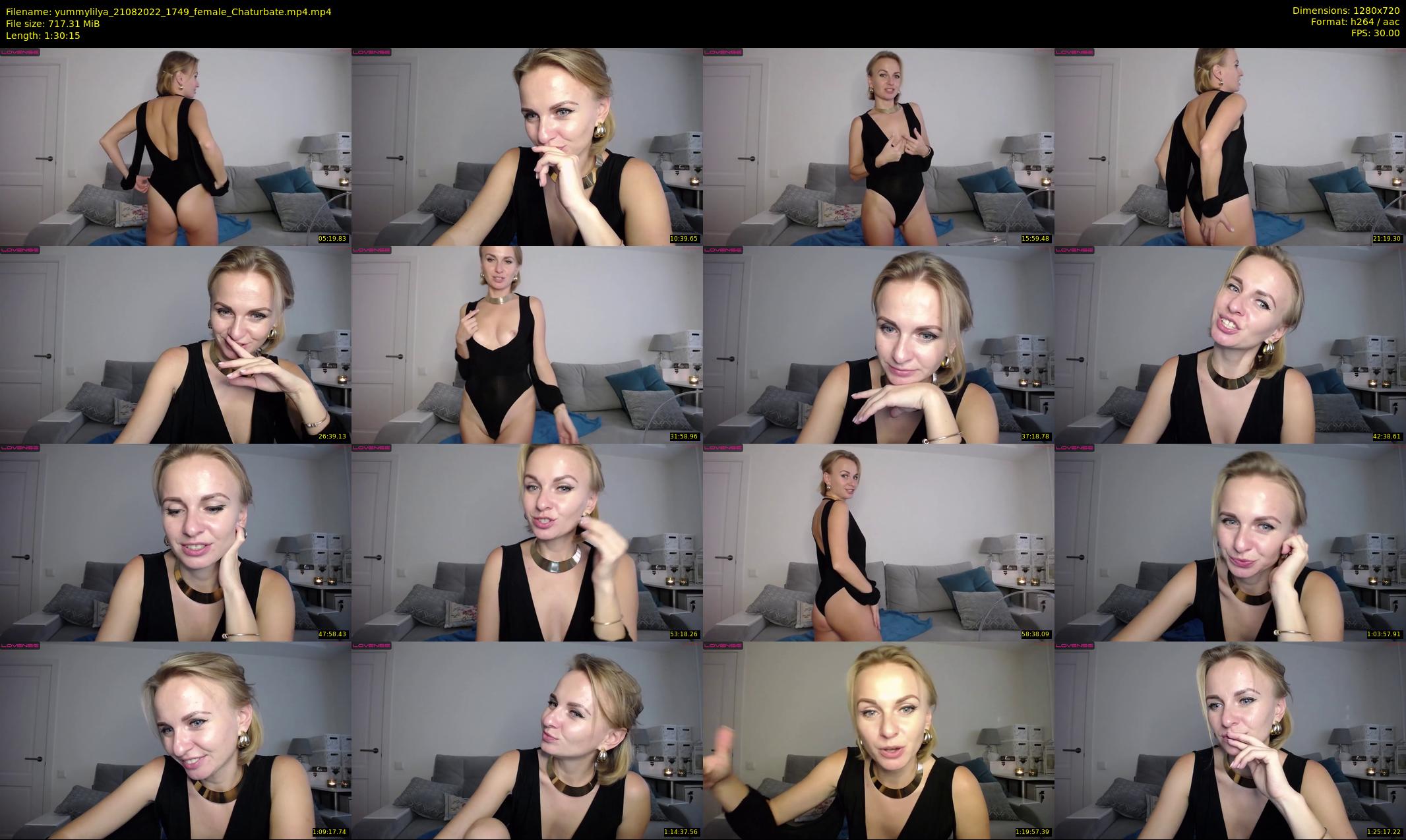 yummylilya — 91 minute Chaturbate female cam show recording, 720p, Aug 21, 2022
