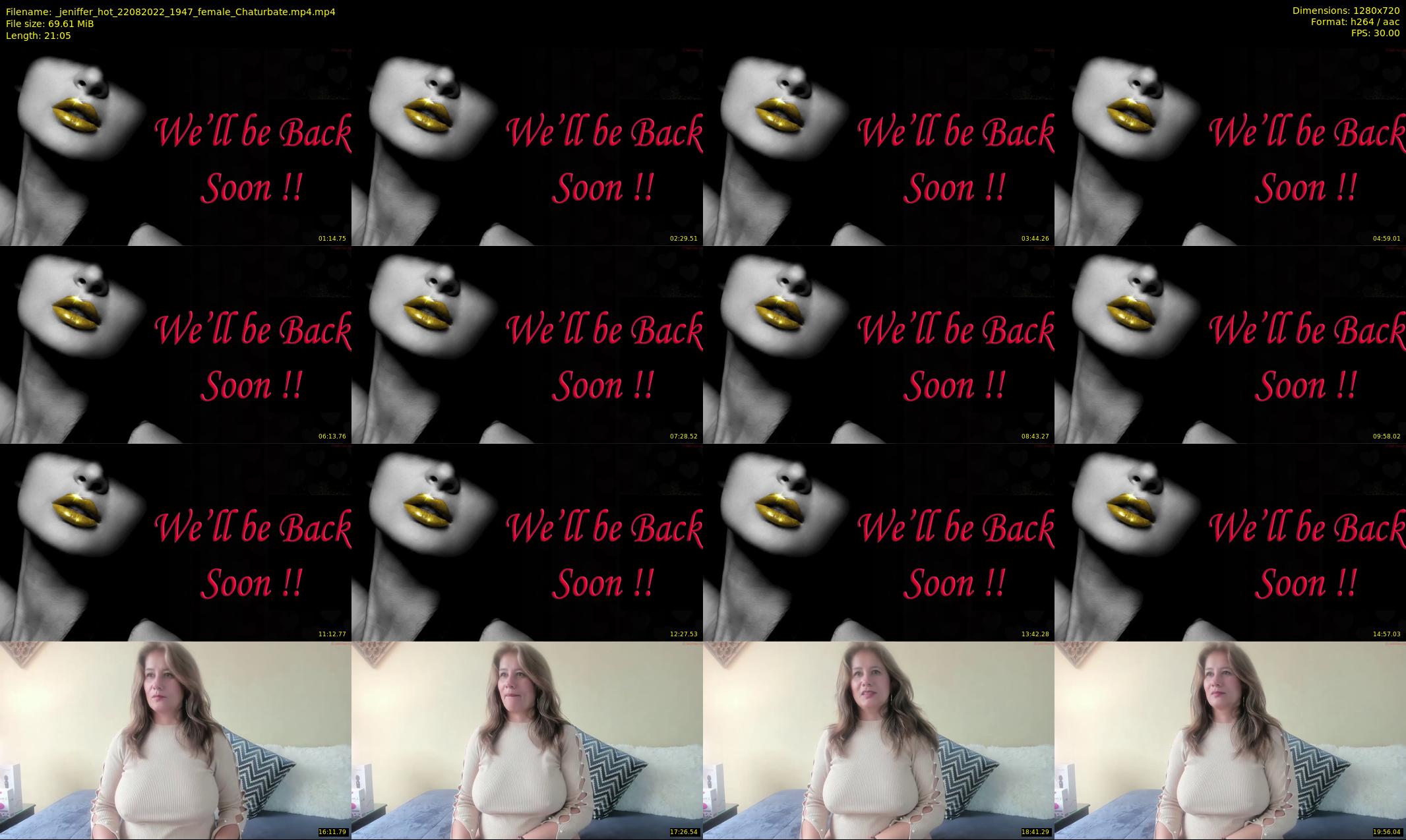 _jeniffer_hot — 22 minute Chaturbate female cam show recording, 720p, Aug 22, 2022