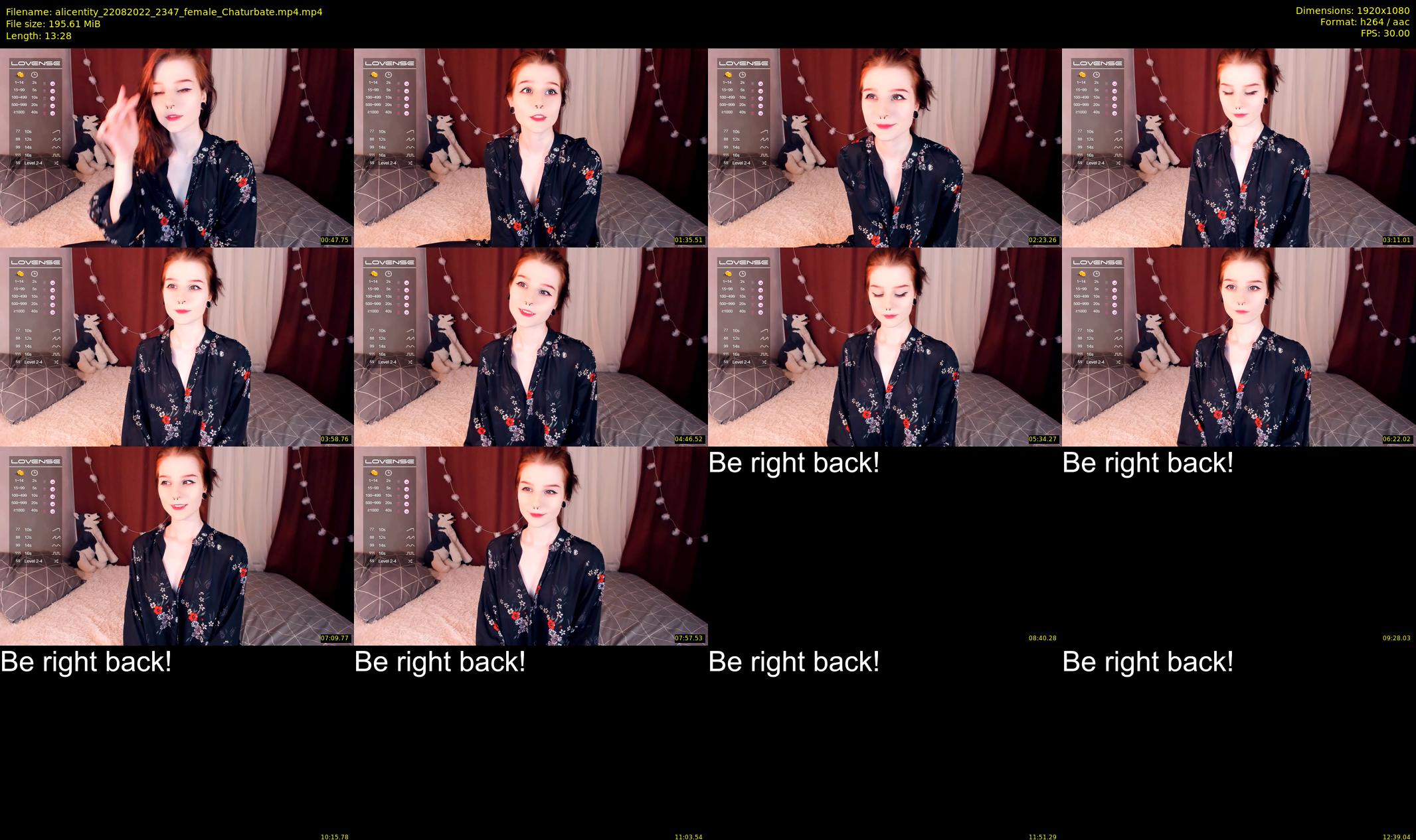 alicentity — 14 minute Chaturbate female cam show recording, 1080p, Aug 22, 2022