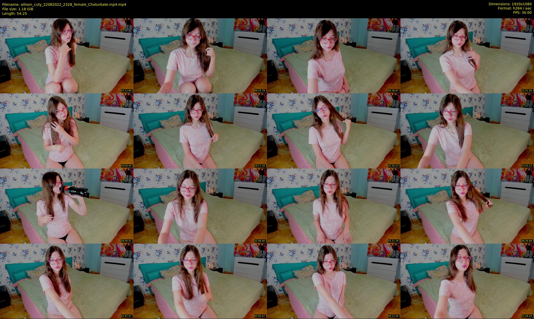 allison_cuty — 55 minute Chaturbate female cam show recording, 1080p, Aug 22, 2022