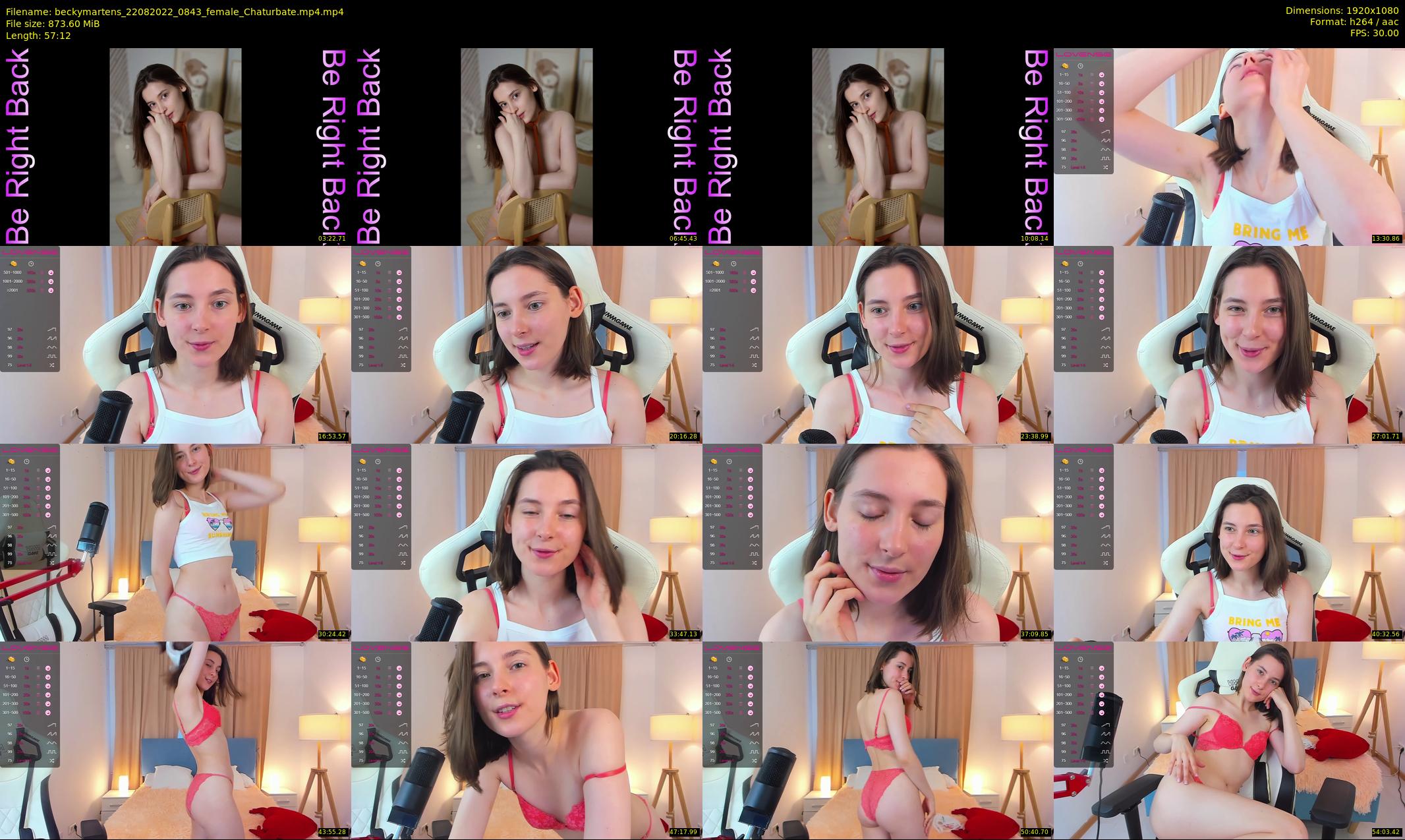beckymartens — 58 minute Chaturbate female cam show recording, 1080p, Aug 22, 2022