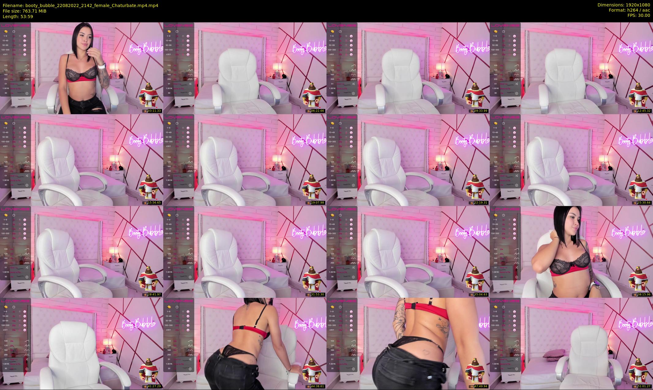 booty_bubble — 54 minute Chaturbate female cam show recording, 1080p, Aug 22, 2022