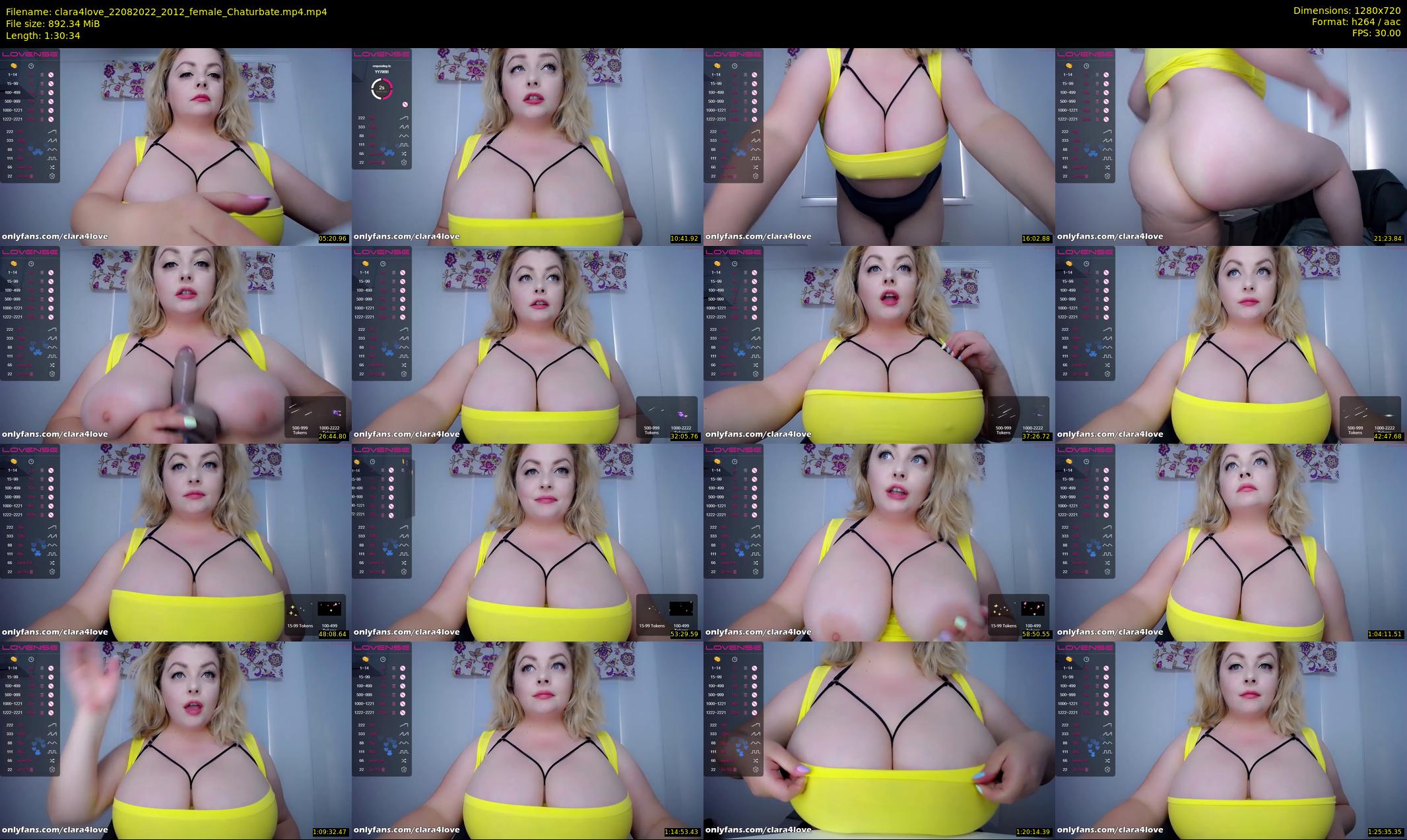clara4love — 91 minute Chaturbate female cam show recording, 720p, Aug 22, 2022
