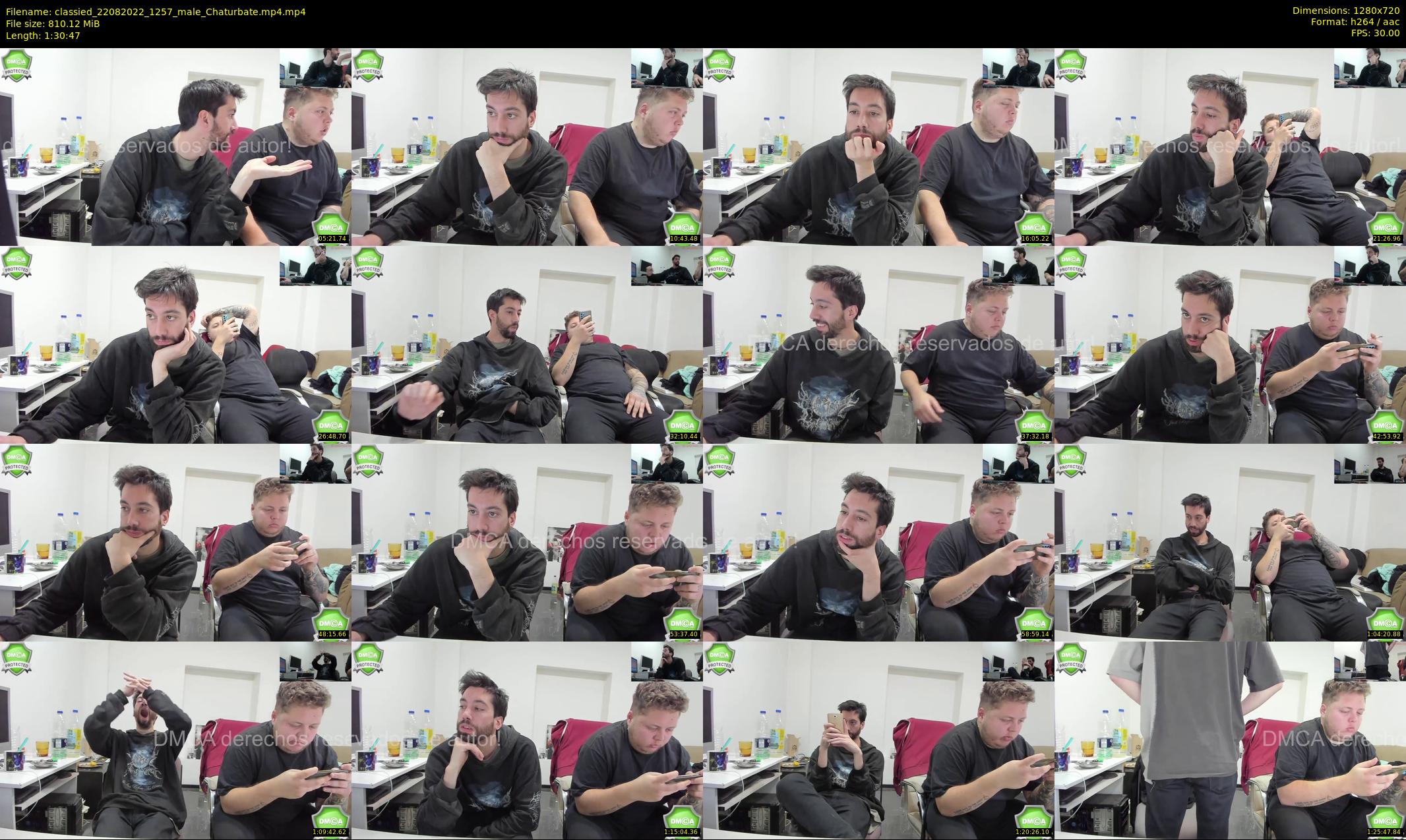 classied — 91 minute Chaturbate male cam show recording, 720p, Aug 22, 2022