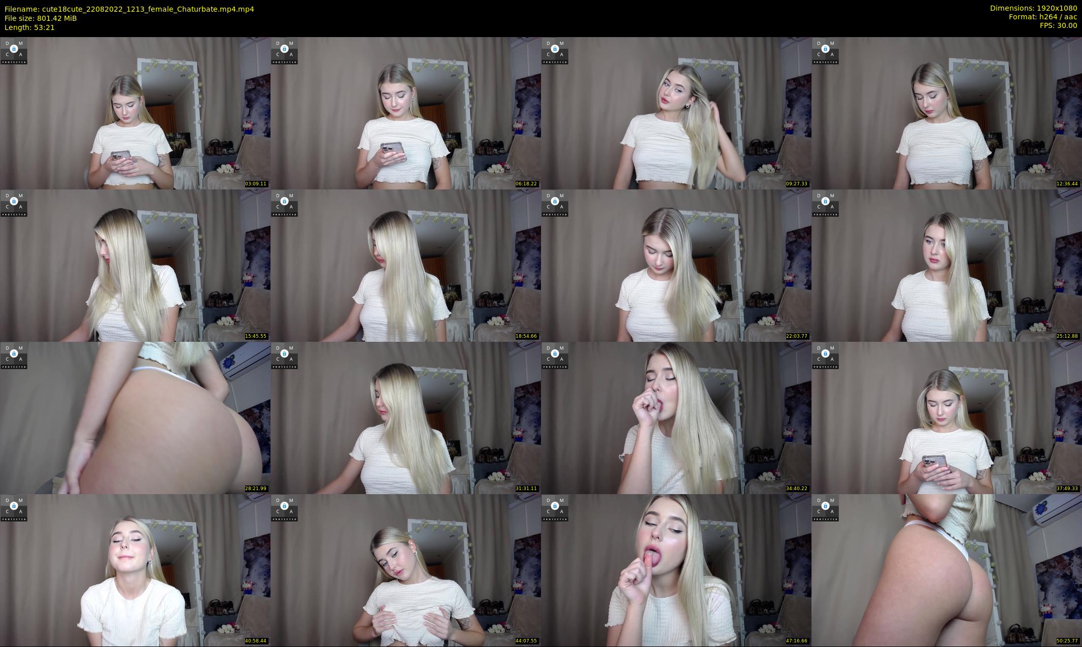 cute18cute — 54 minute Chaturbate female cam show recording, 1080p, Aug 22, 2022