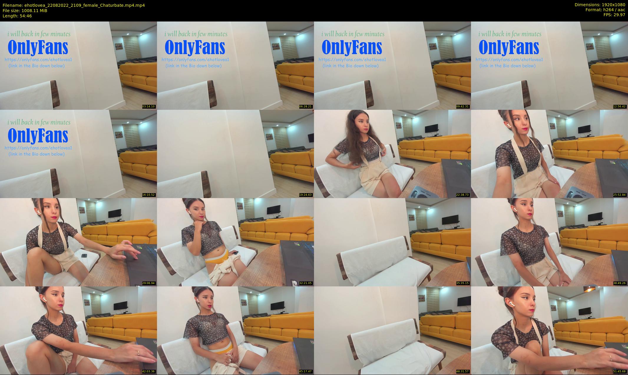 ehotlovea — 55 minute Chaturbate female cam show recording, 1080p, Aug 22, 2022