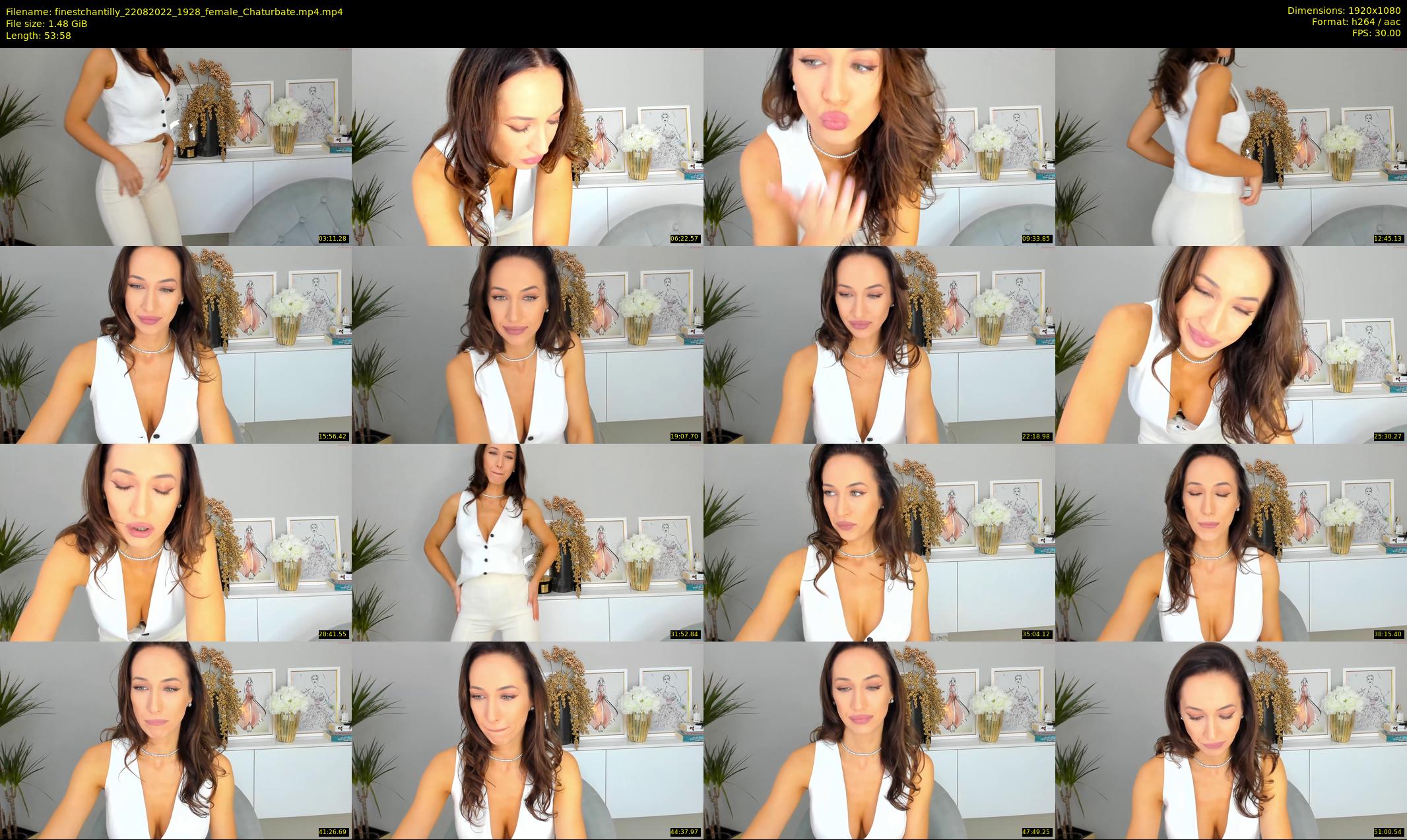 finestchantilly — 54 minute Chaturbate female cam show recording, 1080p, Aug 22, 2022