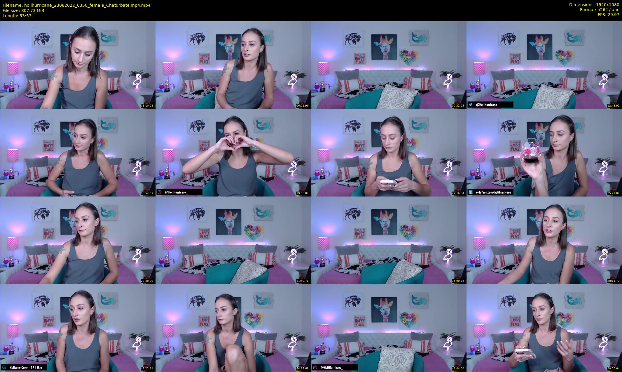 holihurricane — 54 minute Chaturbate female cam show recording, 1080p, Aug 23, 2022