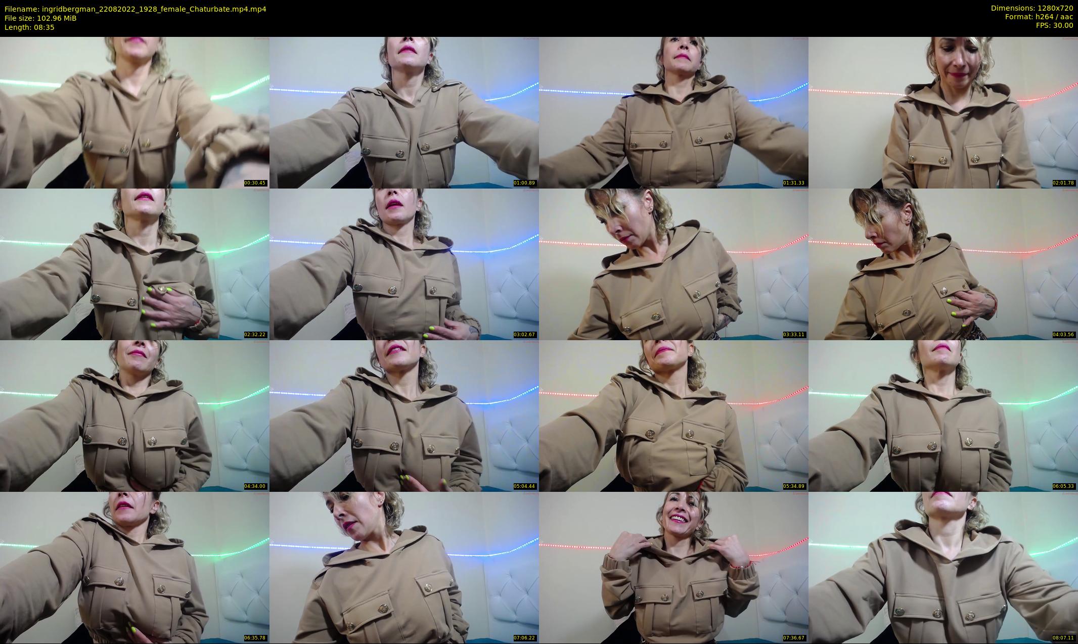 ingridbergman — 9 minute Chaturbate female cam show recording, 720p, Aug 22, 2022