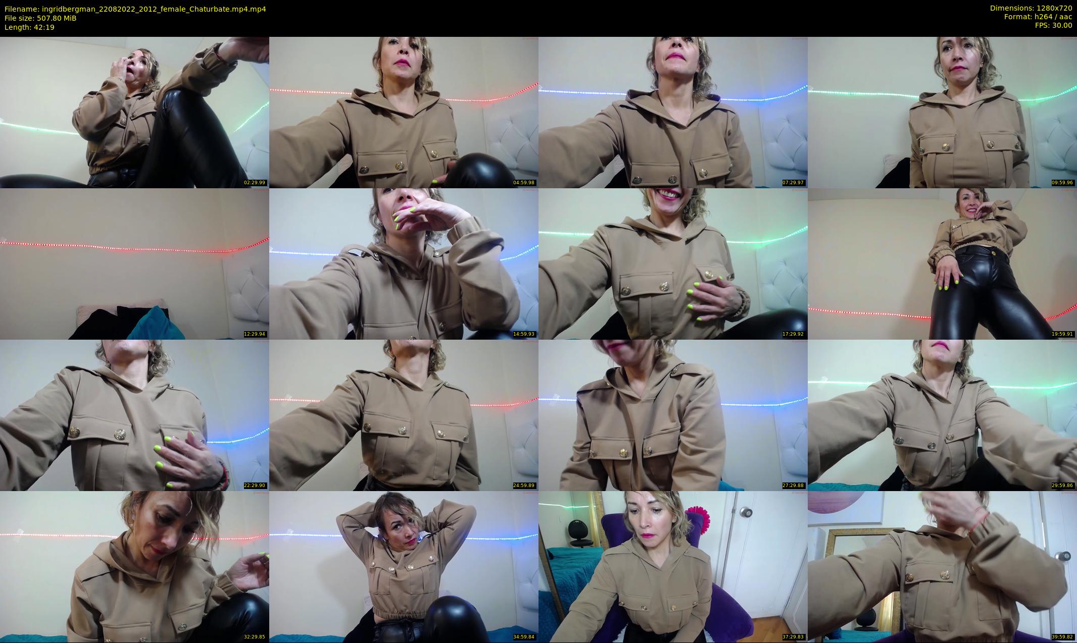 ingridbergman — 43 minute Chaturbate female cam show recording, 720p, Aug 22, 2022