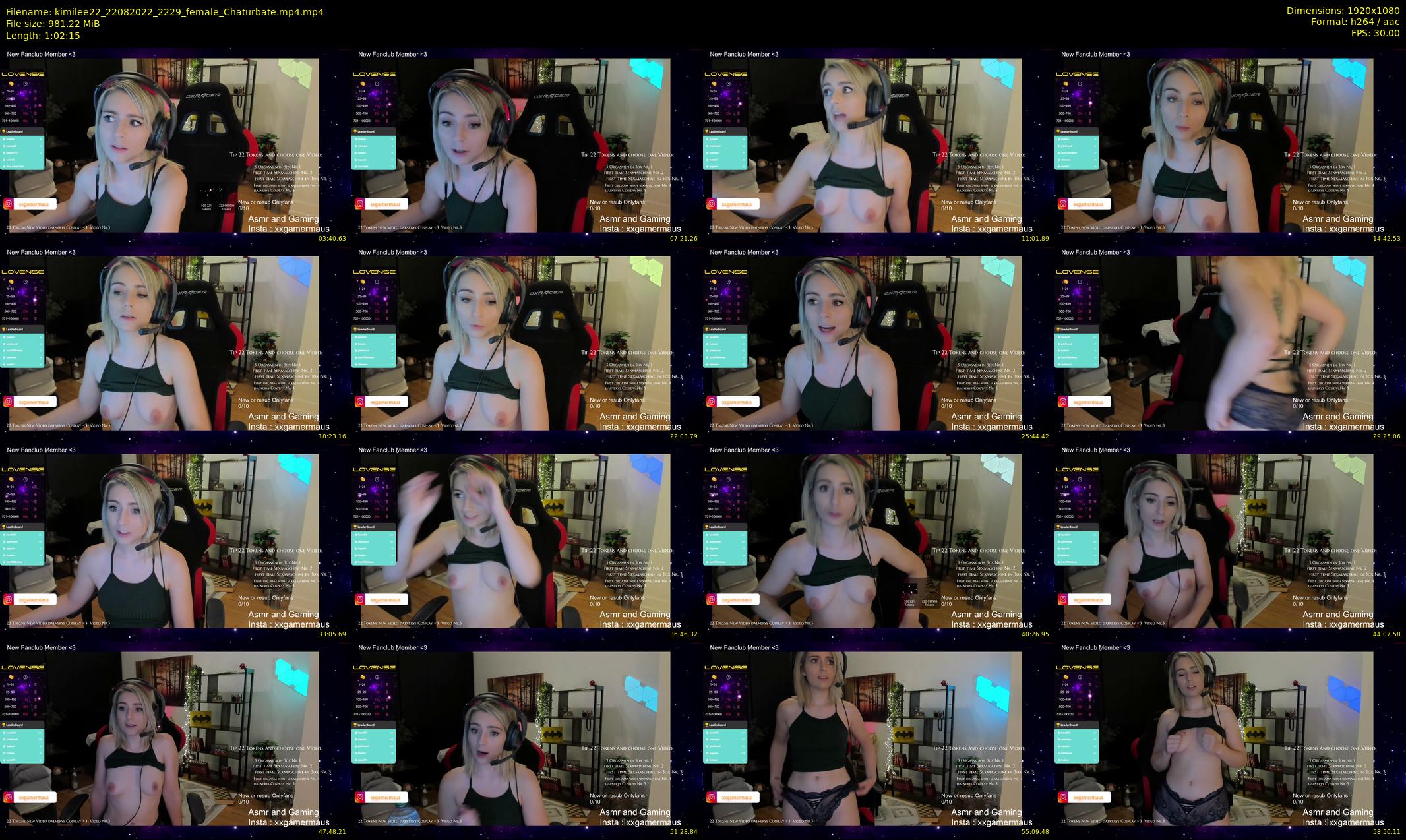 kimilee22 — 63 minute Chaturbate female cam show recording, 1080p, Aug 22, 2022