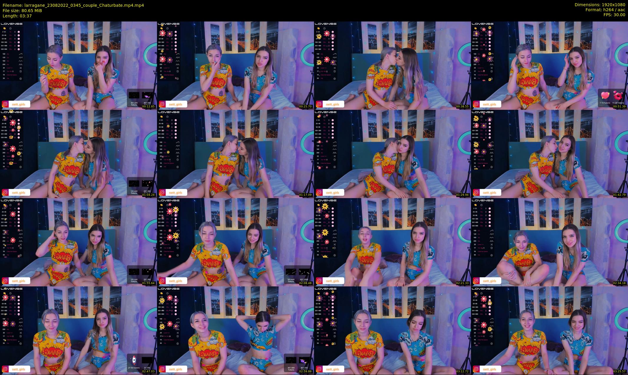 larragane — 4 minute Chaturbate couple cam show recording, 1080p, Aug 23, 2022