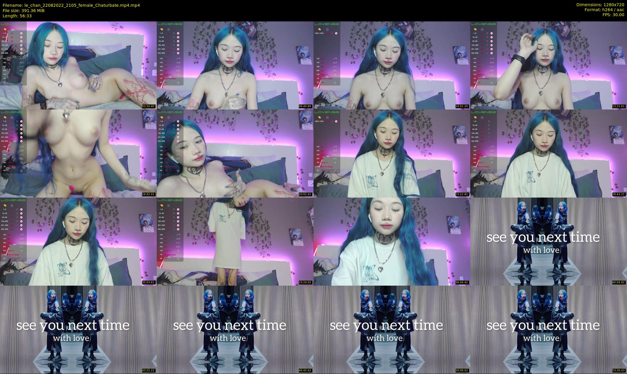 le_chan — 57 minute Chaturbate female cam show recording, 720p, Aug 22, 2022