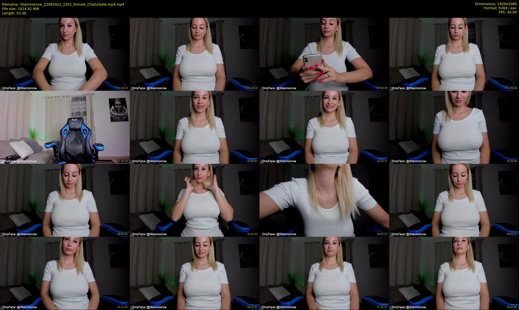 lilianmonroe — 54 minute Chaturbate female cam show recording, 1080p, Aug 22, 2022