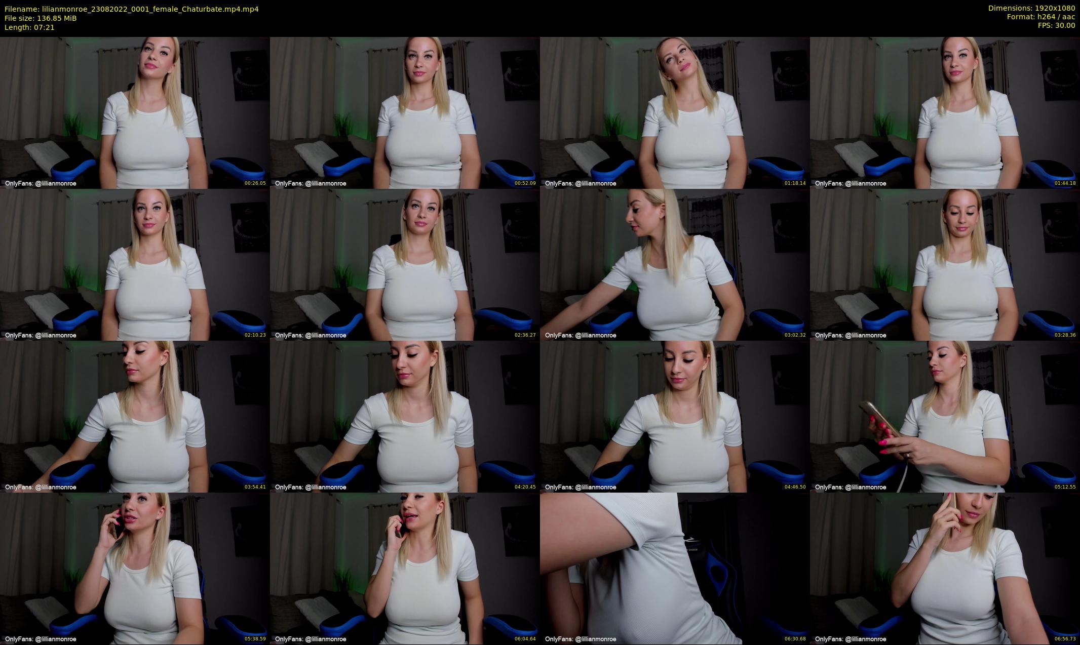 lilianmonroe — 8 minute Chaturbate female cam show recording, 1080p, Aug 23, 2022